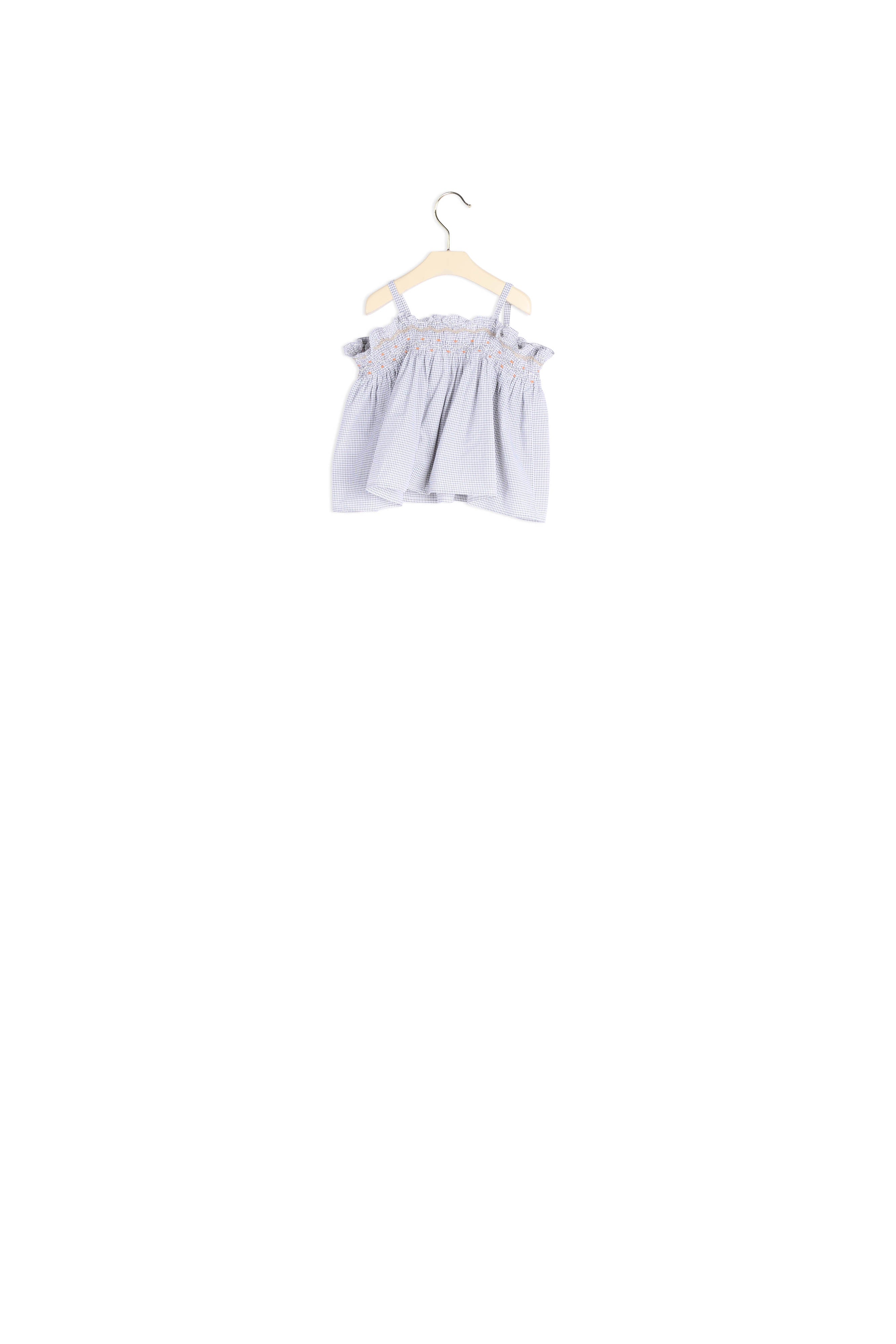 Blouse smockée et brodée main - Bonpoint vintage