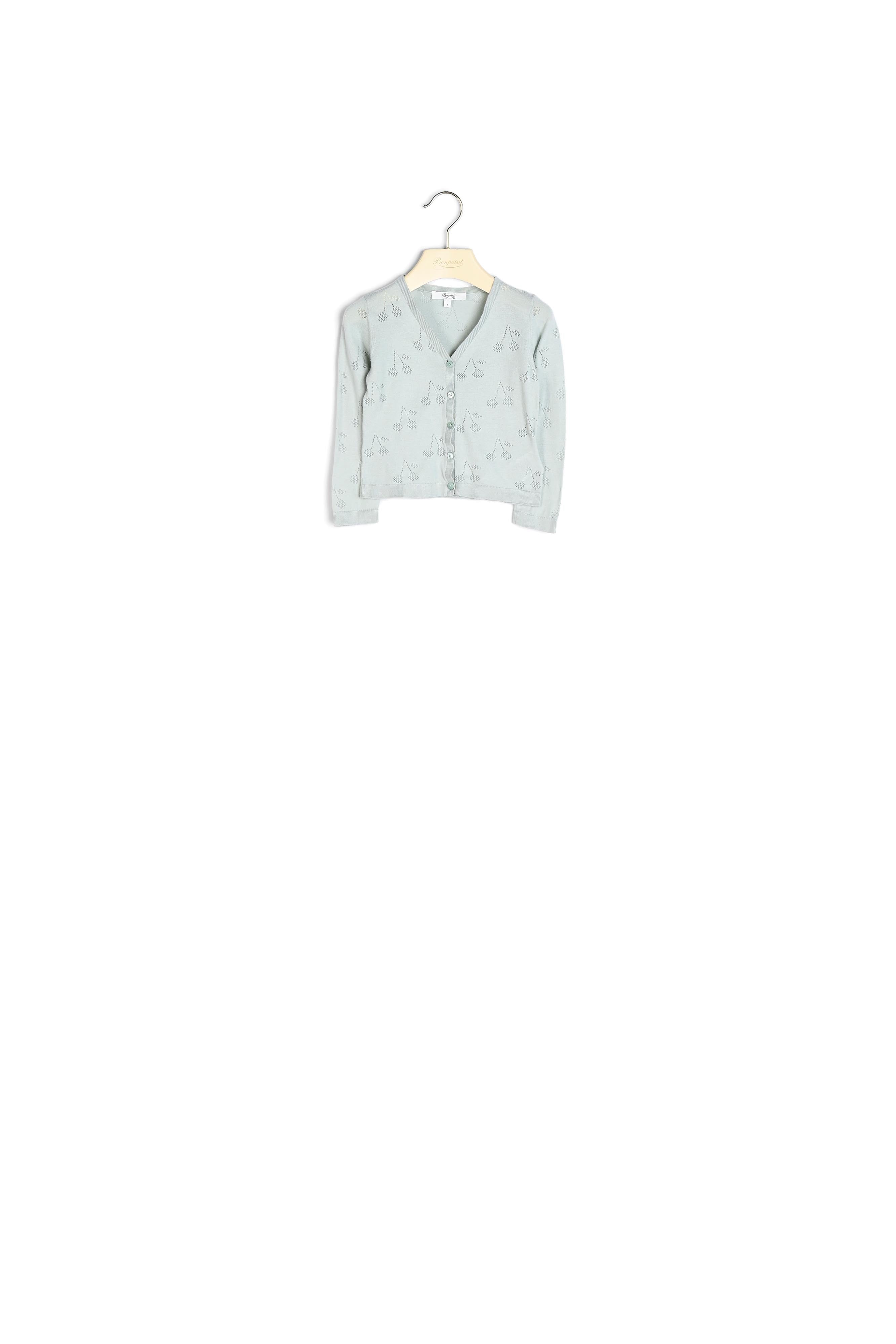 Cardigan en coton ajouré bébé - Bonpoint vintage