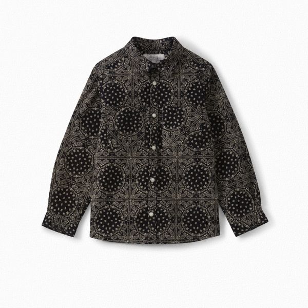 Chemise en velours imprimé - Bonpoint vintage