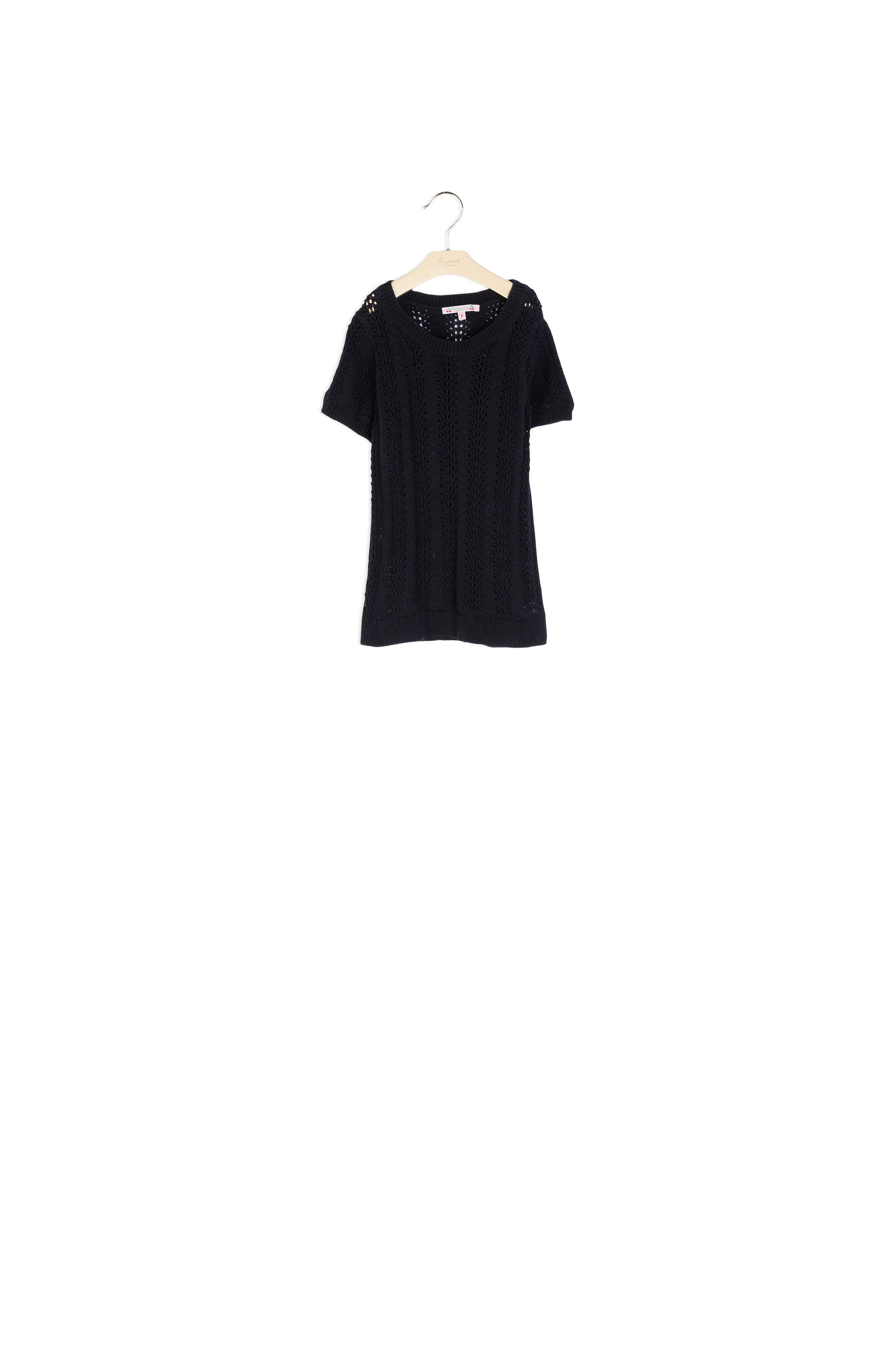 Pullover manches courtes ajouré - Bonpoint vintage
