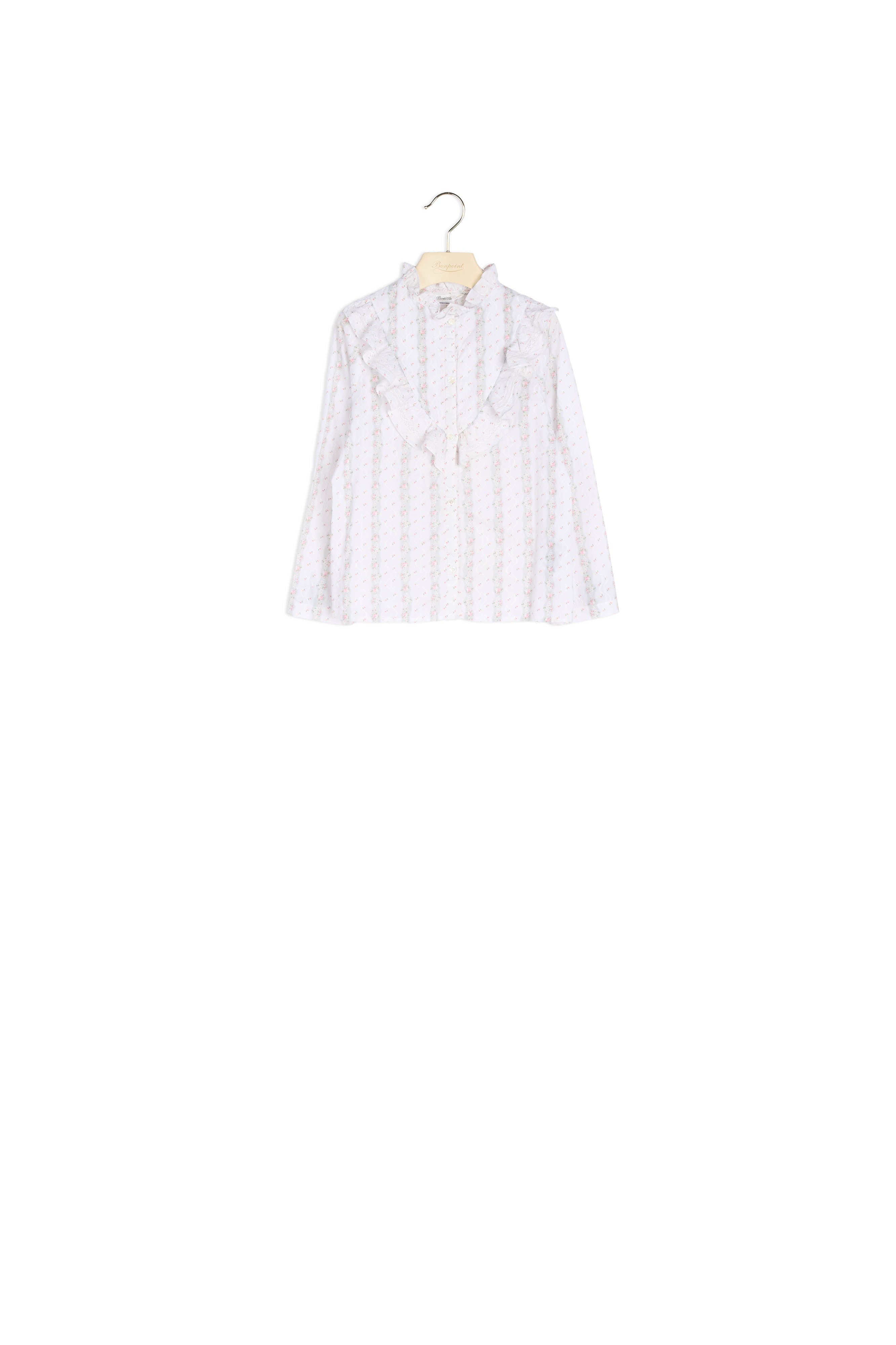 Chemise en popeline brodée - Bonpoint vintage