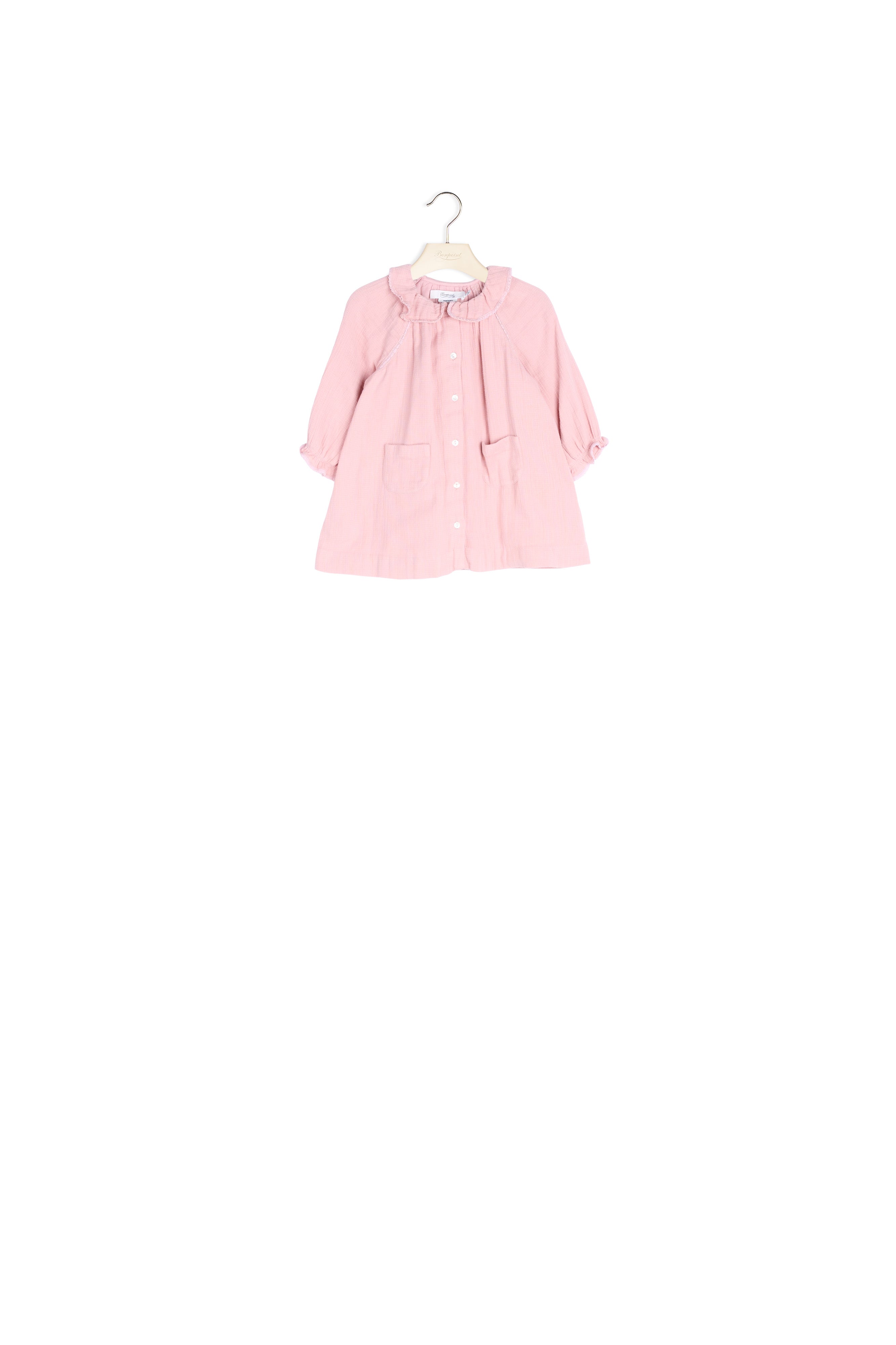 Robe Pêche bébé en coton double - Bonpoint vintage