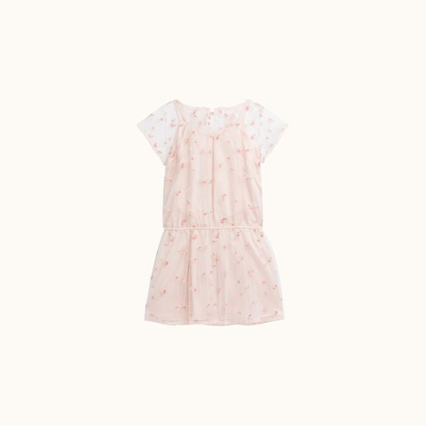 Robe Couture Nenufar Fille rose - Bonpoint vintage