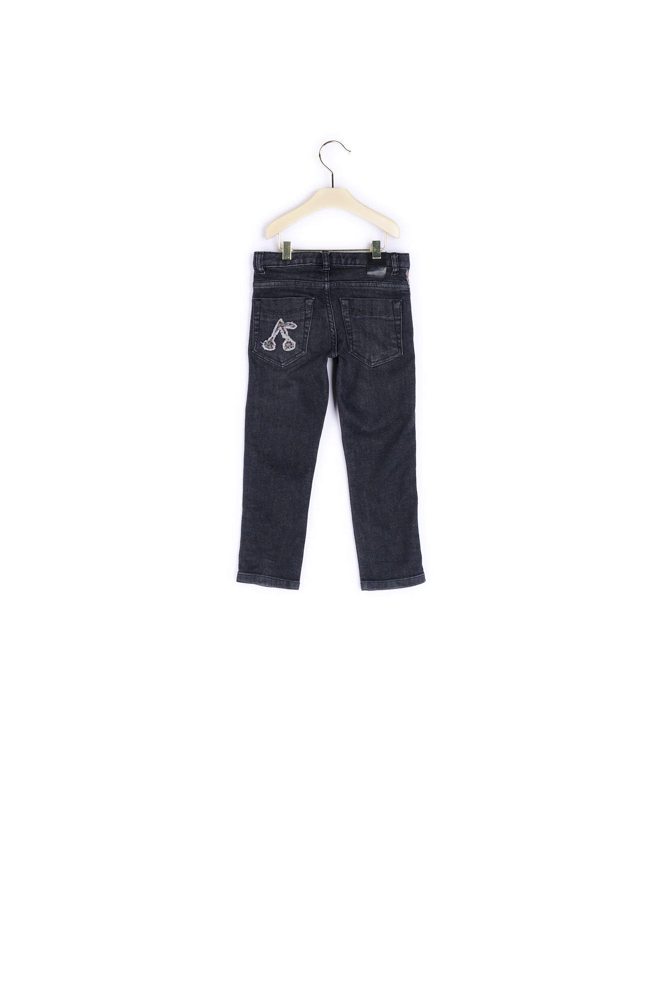 Pantalon fille denim et tissu Liberty - Bonpoint vintage