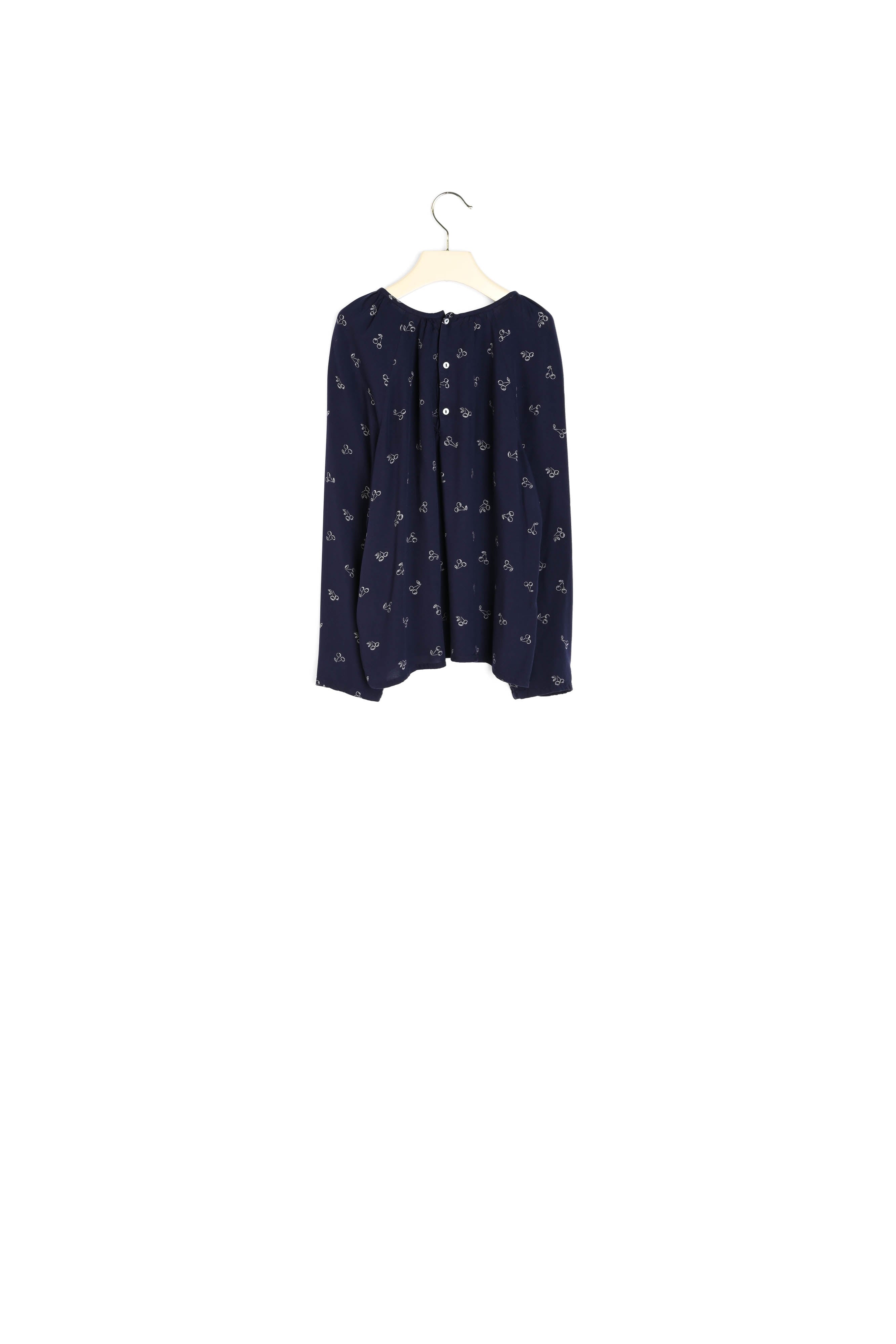 Blouse imprimée de cerises fille - Bonpoint vintage
