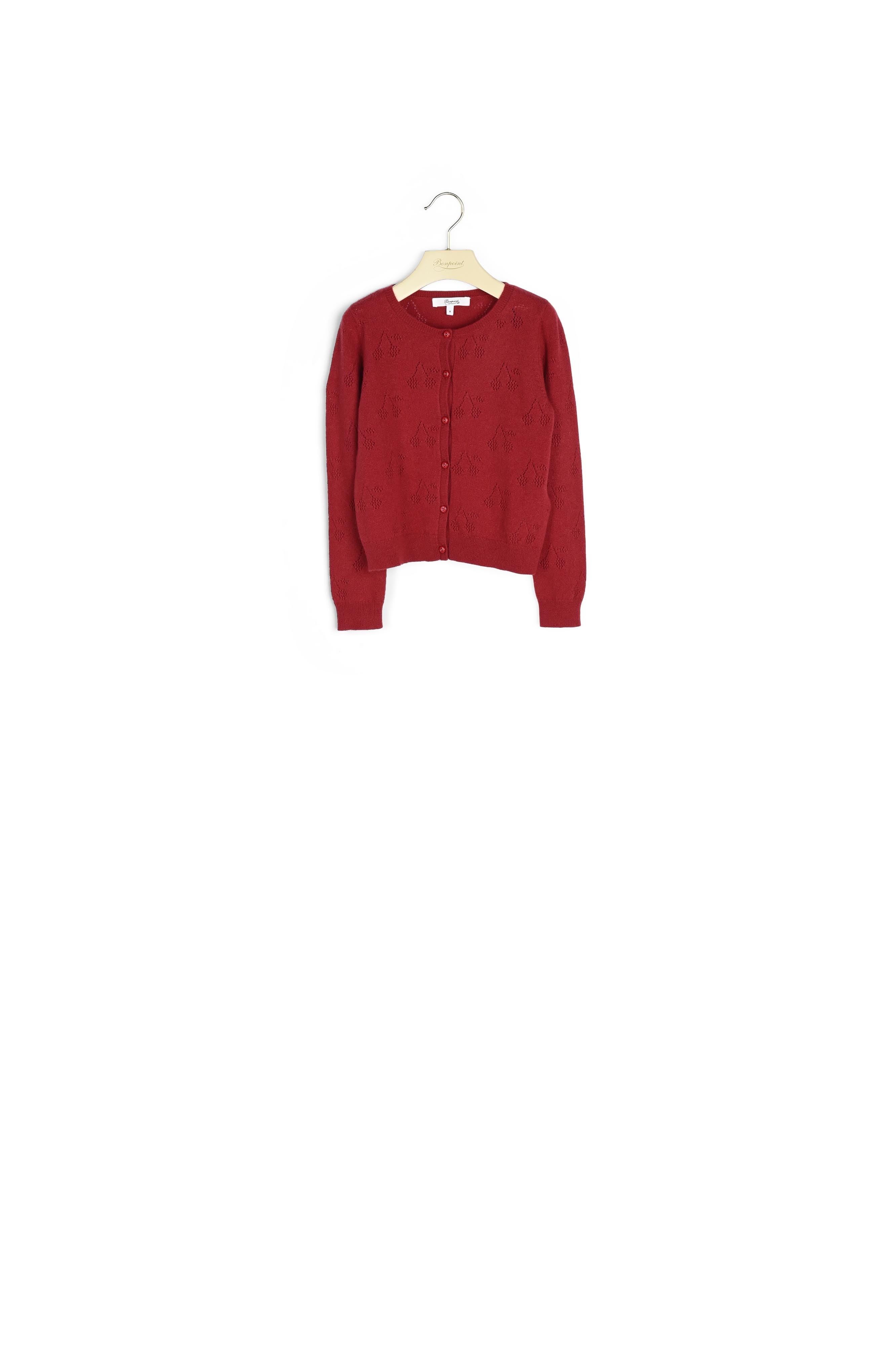 Cardigan en cachemire ajouré - Bonpoint vintage