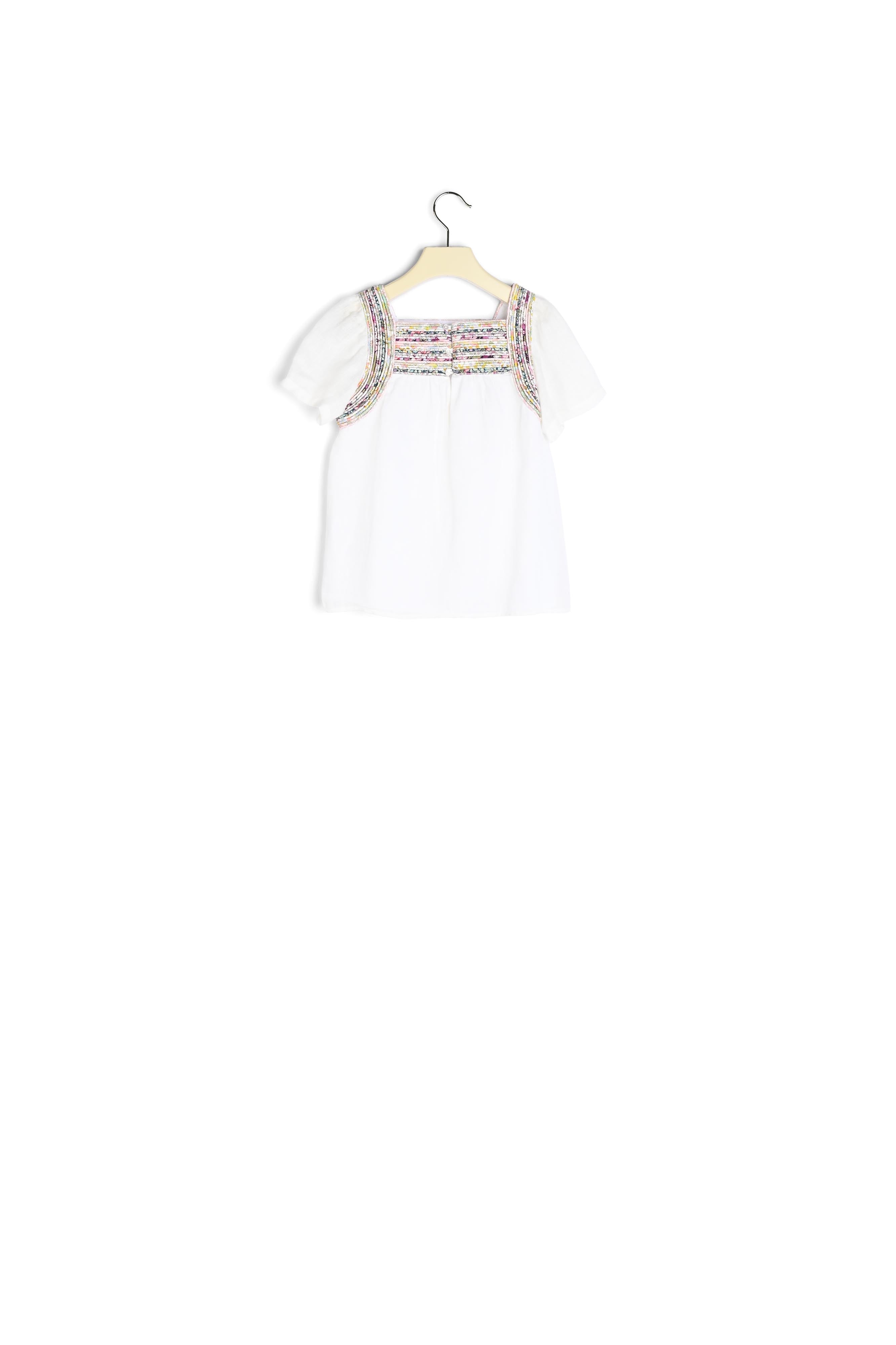 Blouse en lin et tissu Liberty - Bonpoint vintage