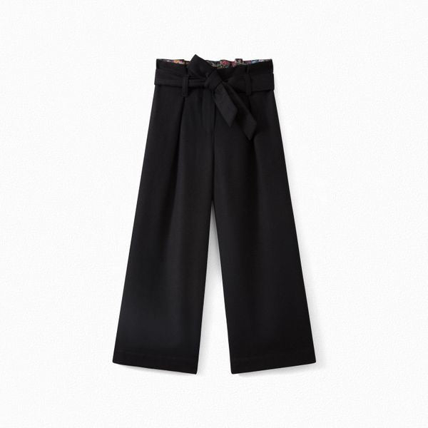 Pantalon en flanelle ceinturé fille - Bonpoint vintage