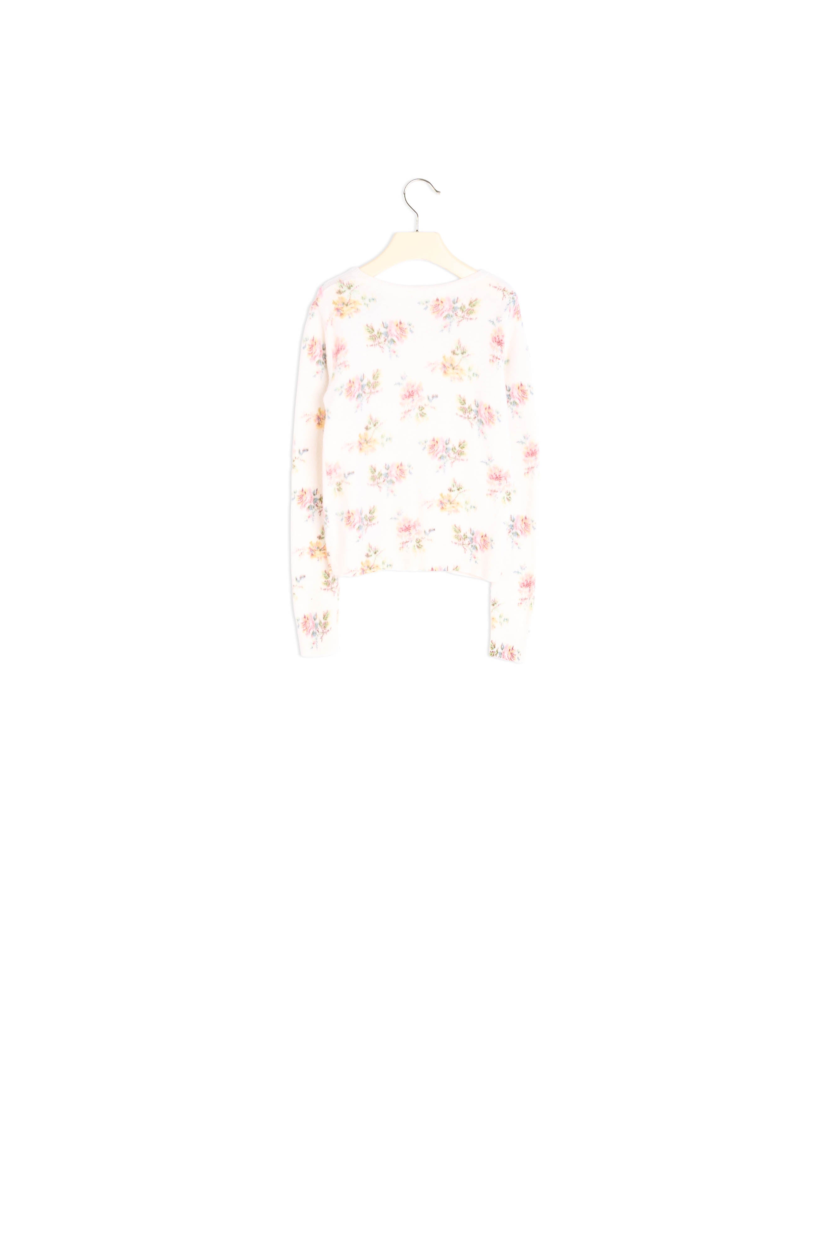 Cardigan fille en cachemire imprimé - Bonpoint vintage