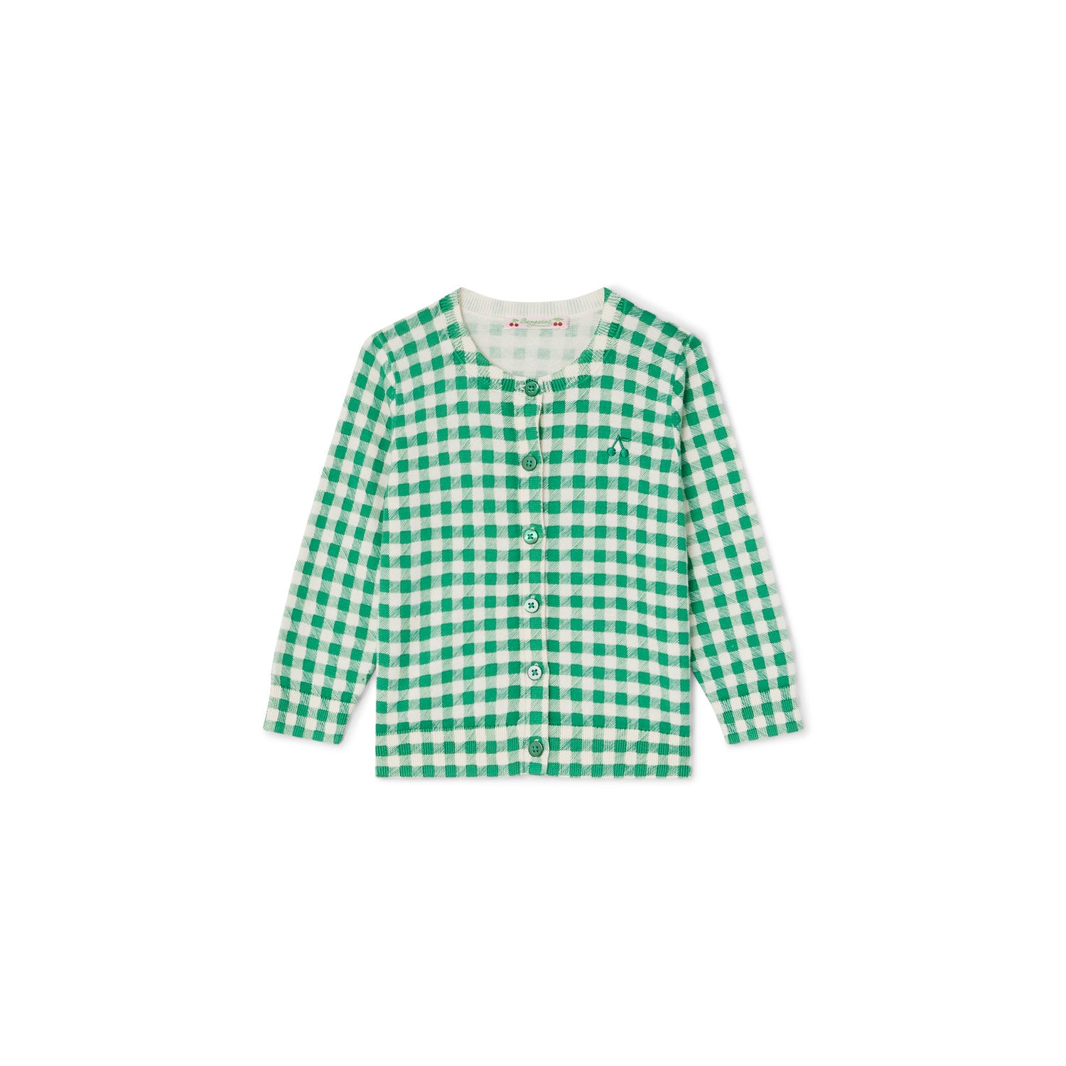 Cardigan à carreaux - Bonpoint vintage