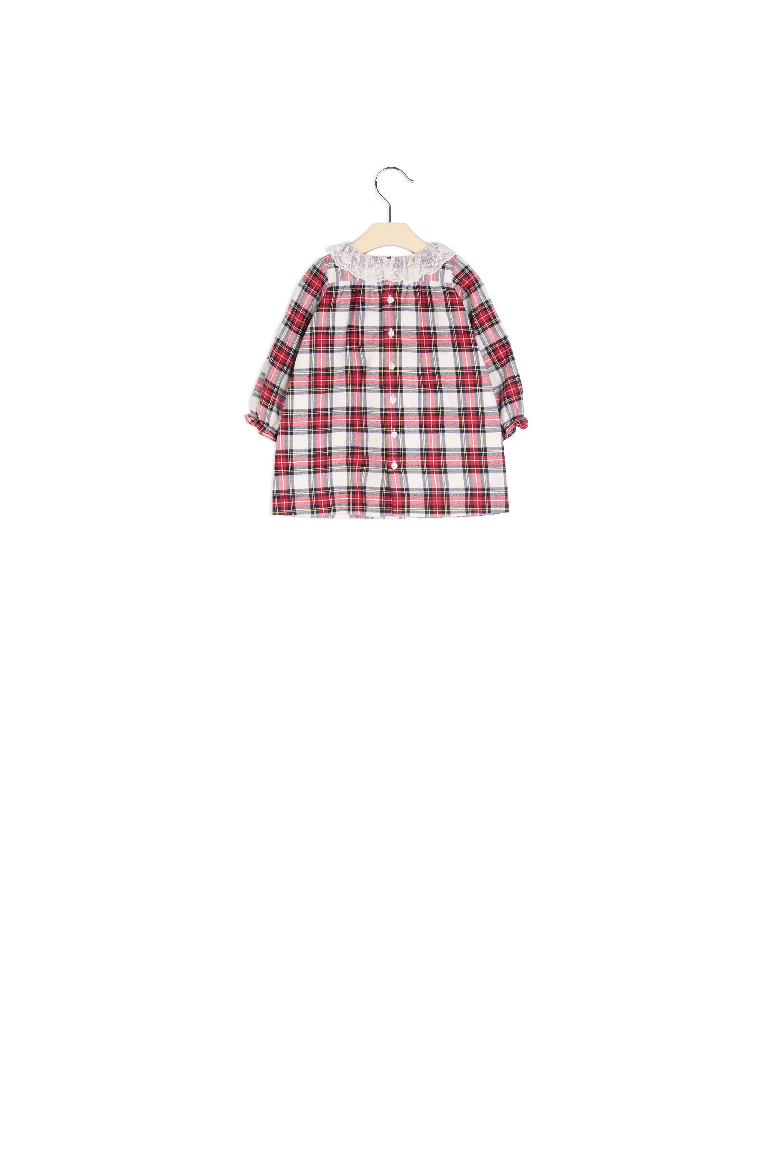 Robe en tissu écossais bébé écossais - Bonpoint vintage