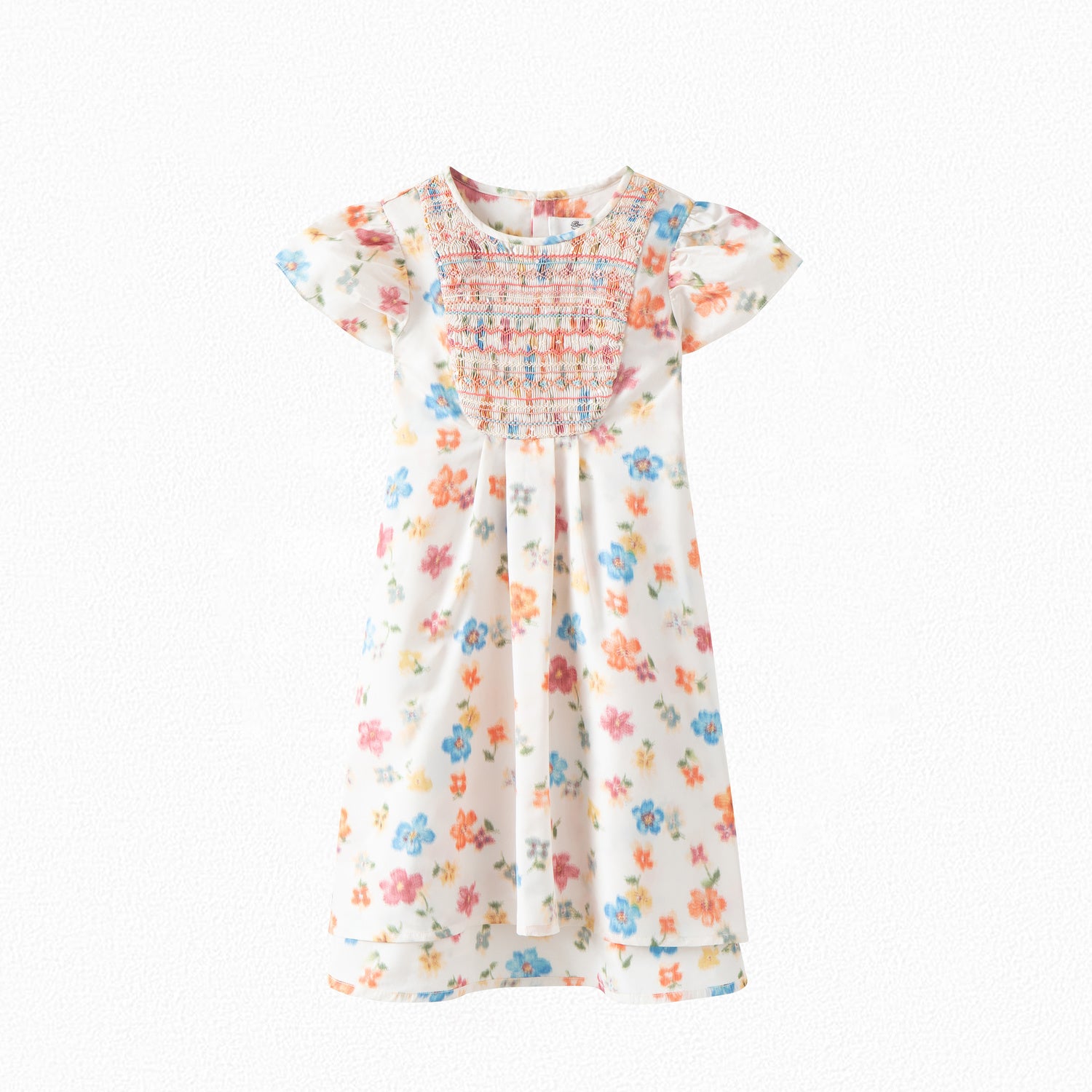 Robe en taffetas smockée - Bonpoint vintage