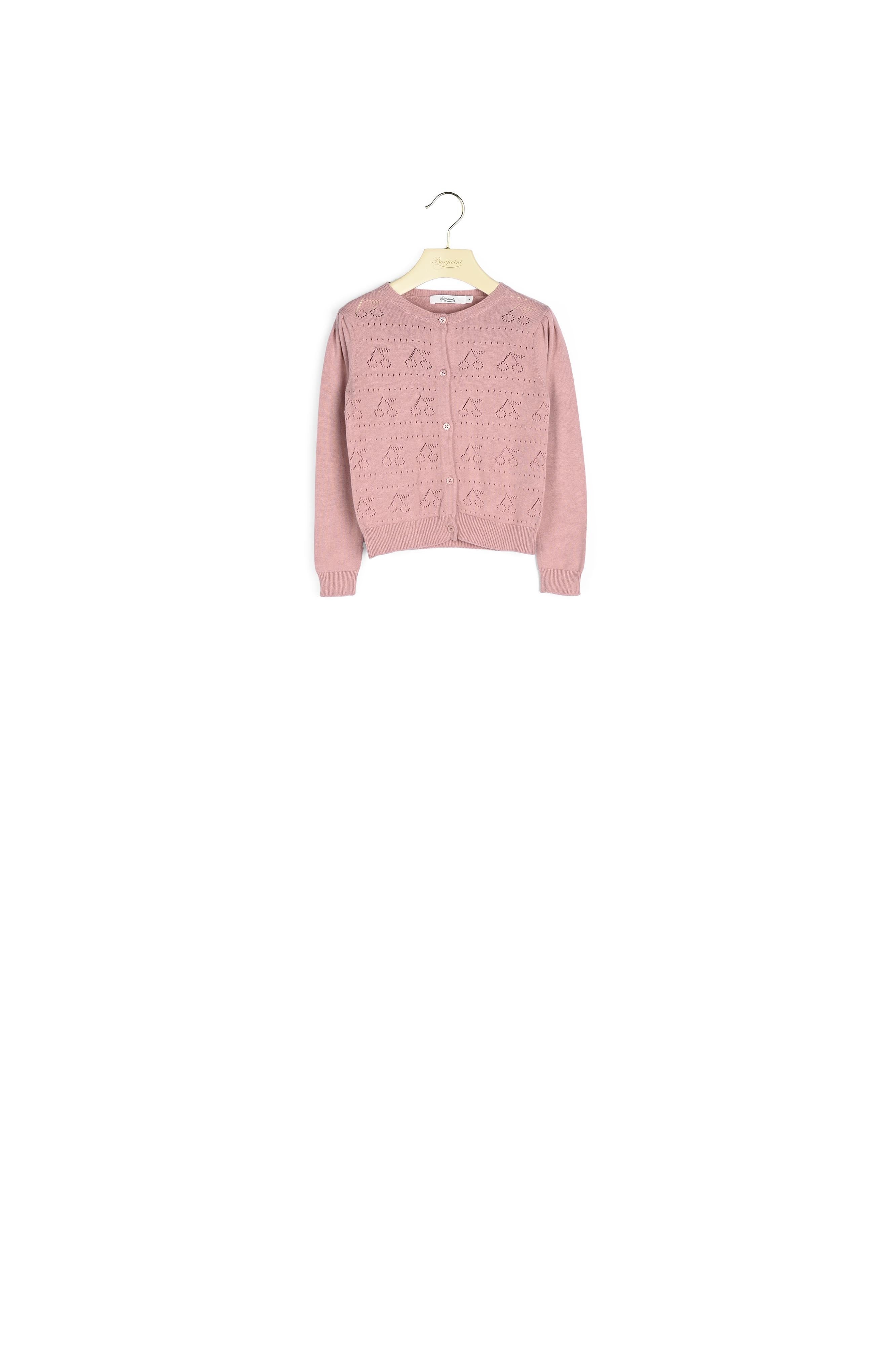 Cardigan en coton ajouré - Bonpoint vintage