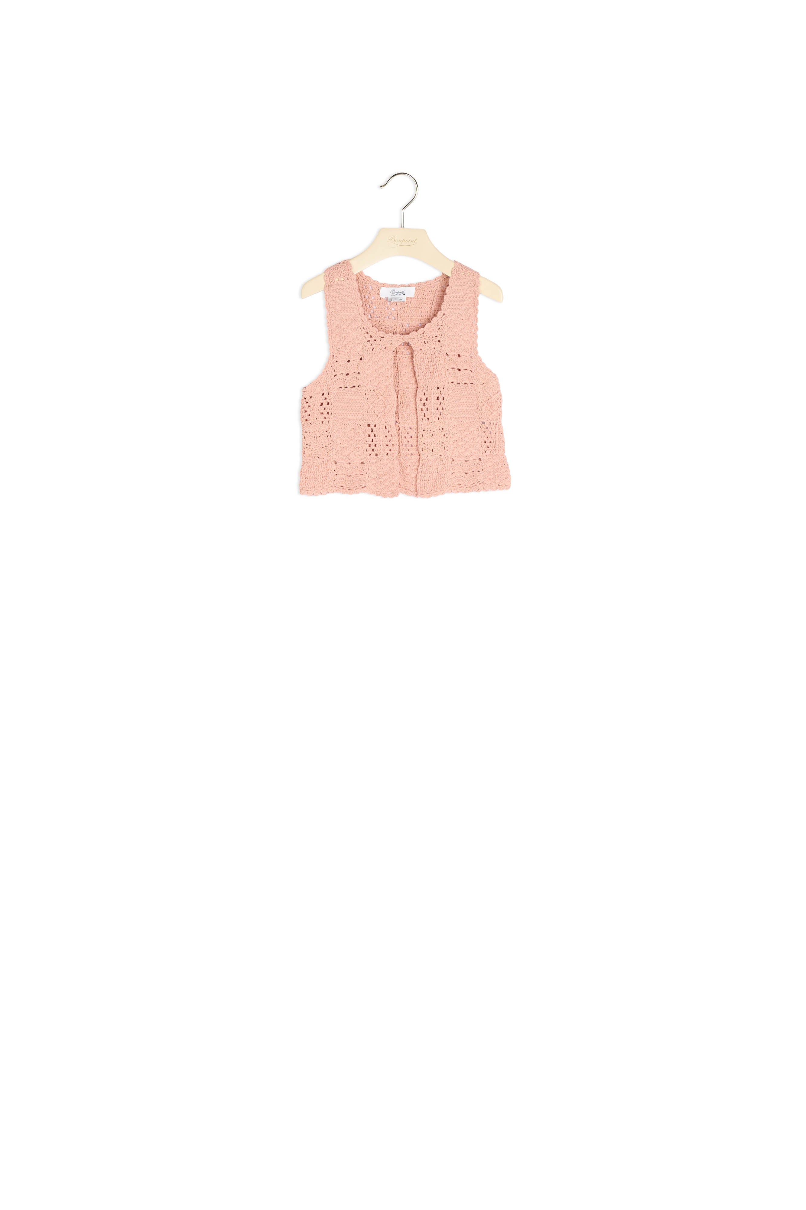 Gilet sans manches en crochet - Bonpoint vintage