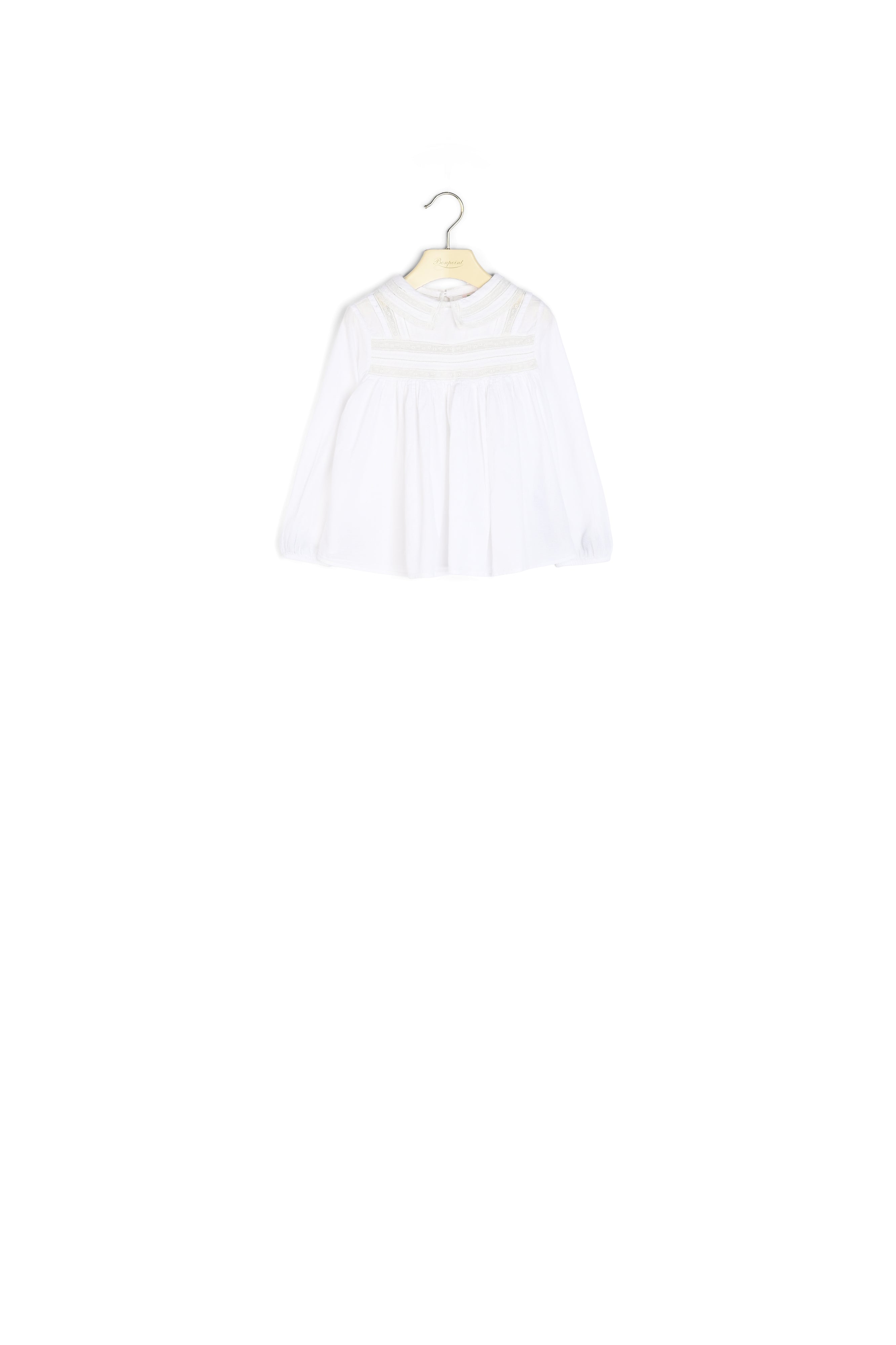 Blouse en coton et dentelle - Bonpoint vintage