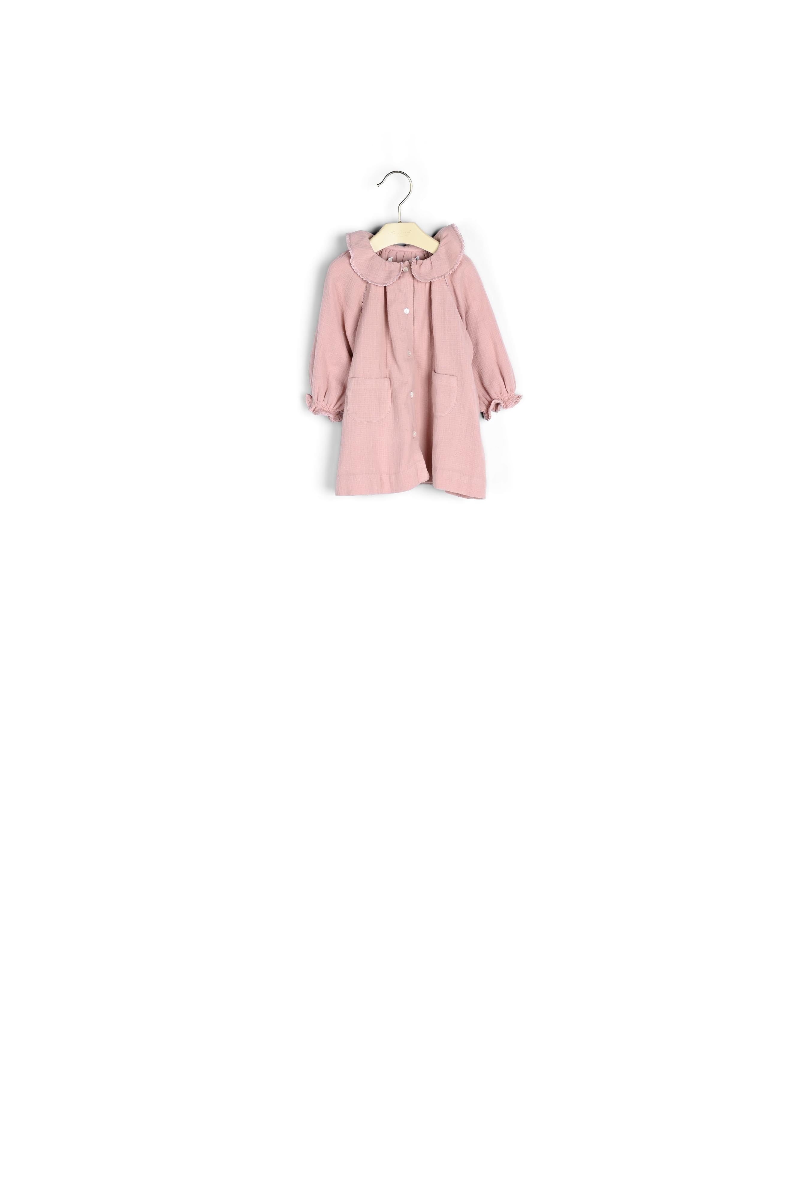 Robe Pêche bébé en coton double - Bonpoint vintage