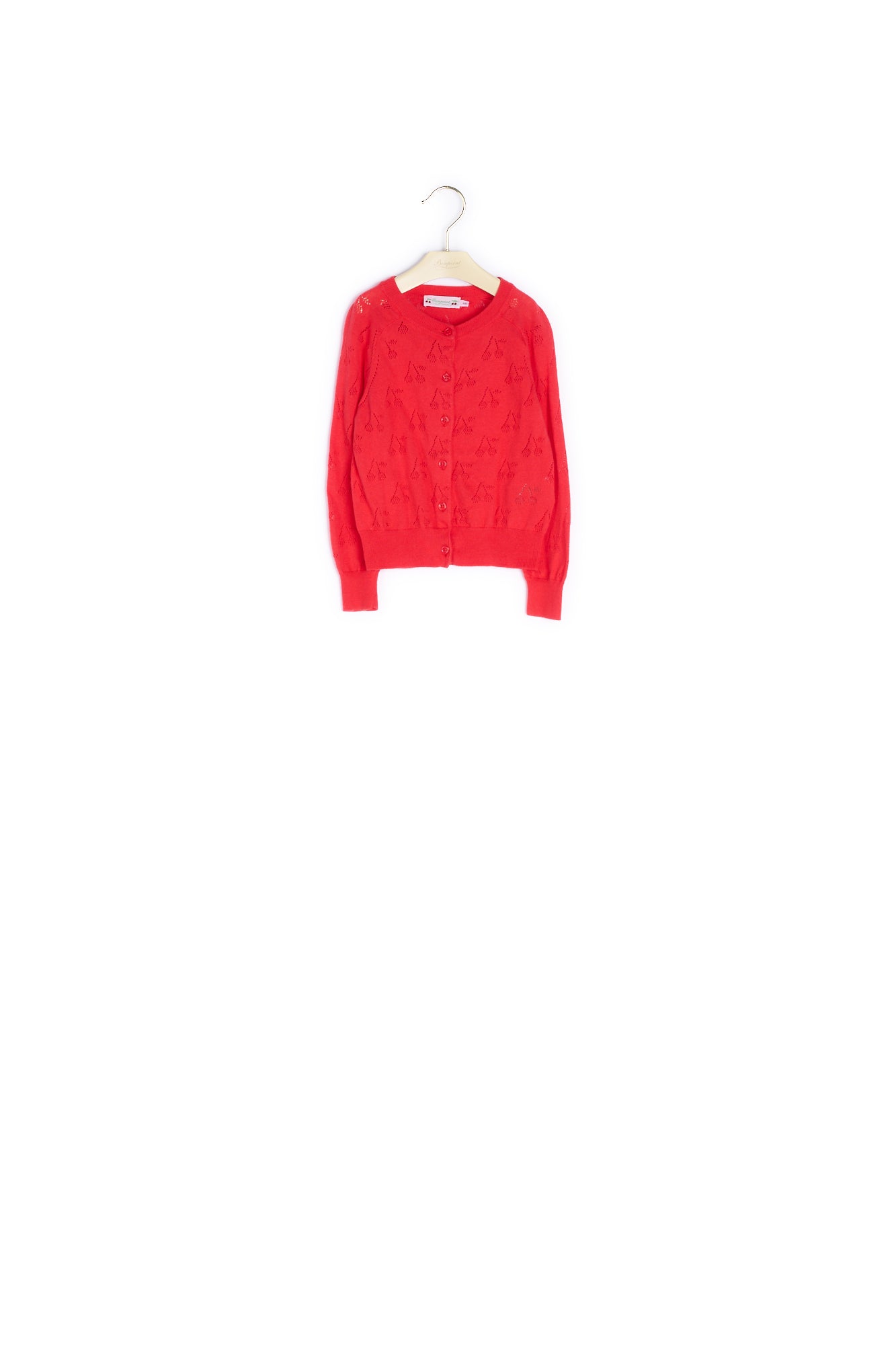 Cardigan à cerises ajourées fille jcoquelicot - Bonpoint vintage