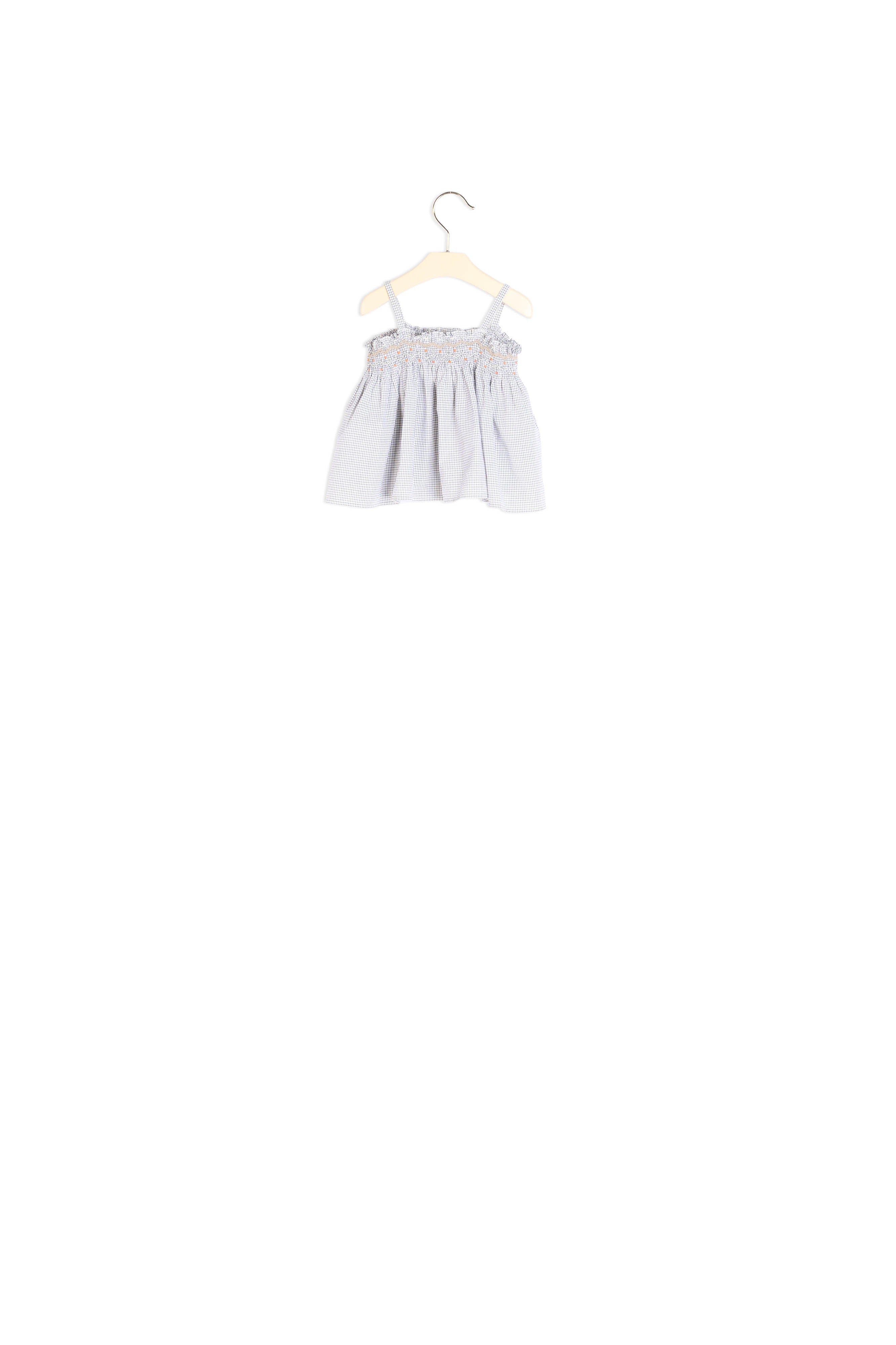 Blouse smockée et brodée main - Bonpoint vintage