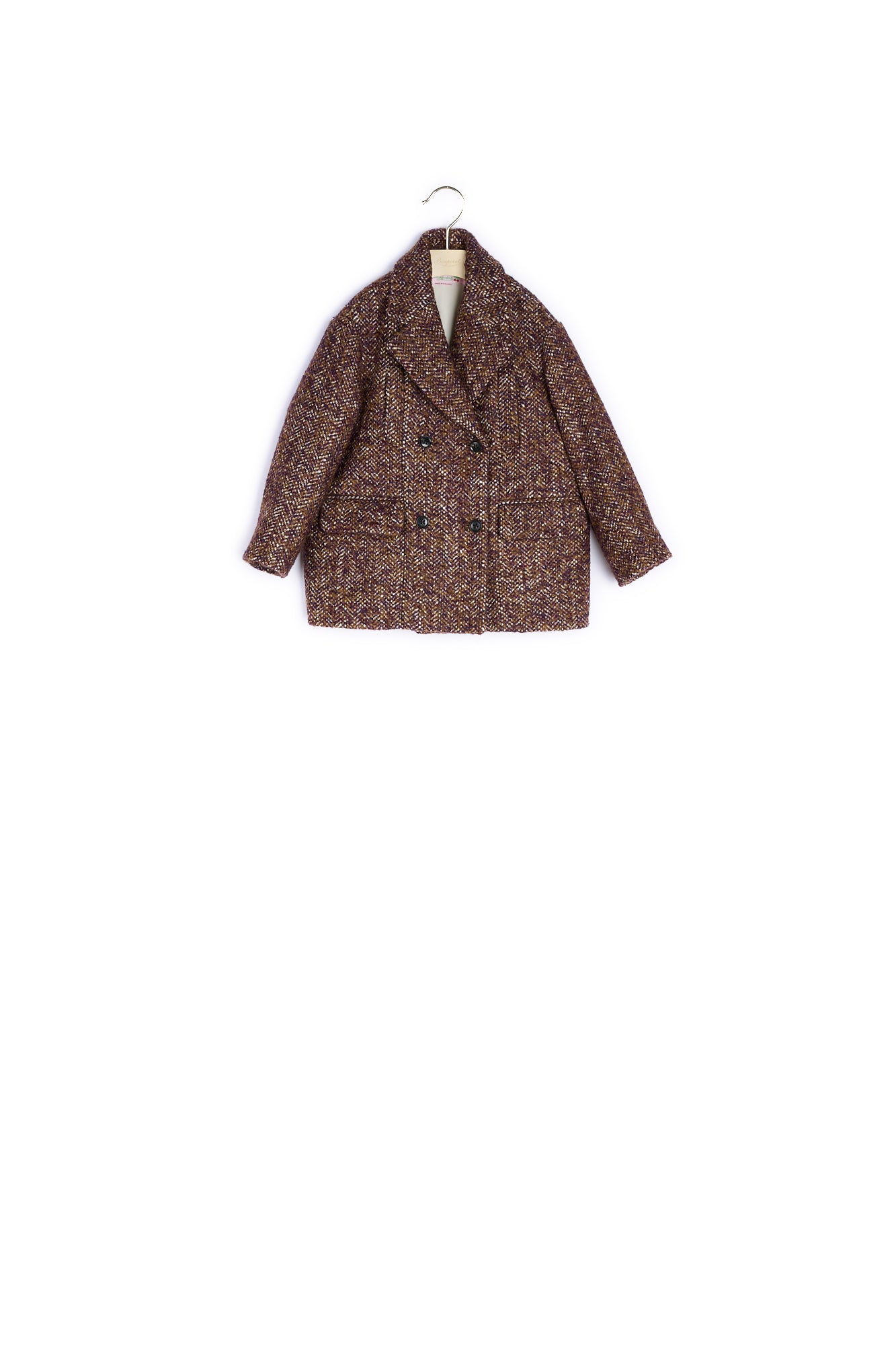 Manteau en tweed fantaisie fille - Bonpoint vintage