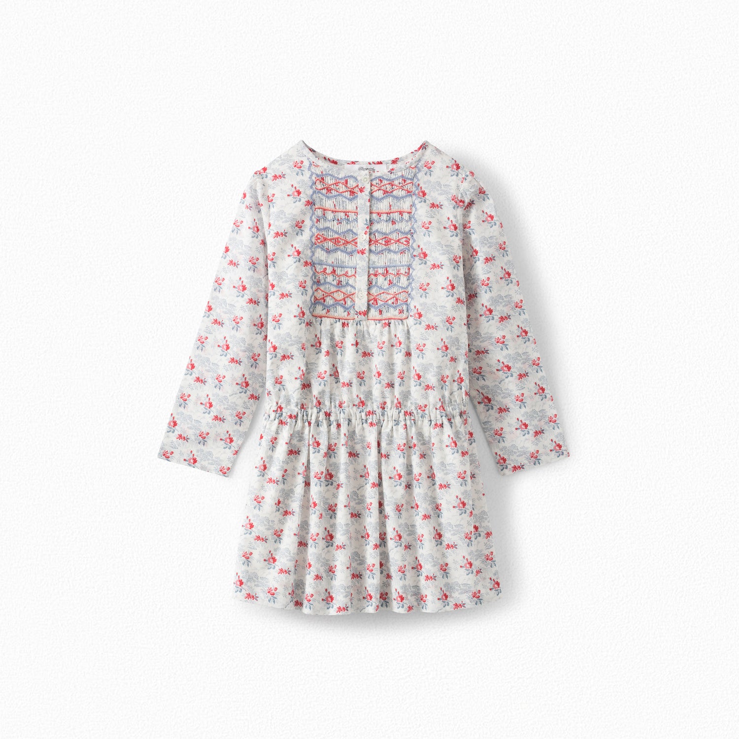 Robe smockée en tissu Liberty exclusif fille - Bonpoint vintage