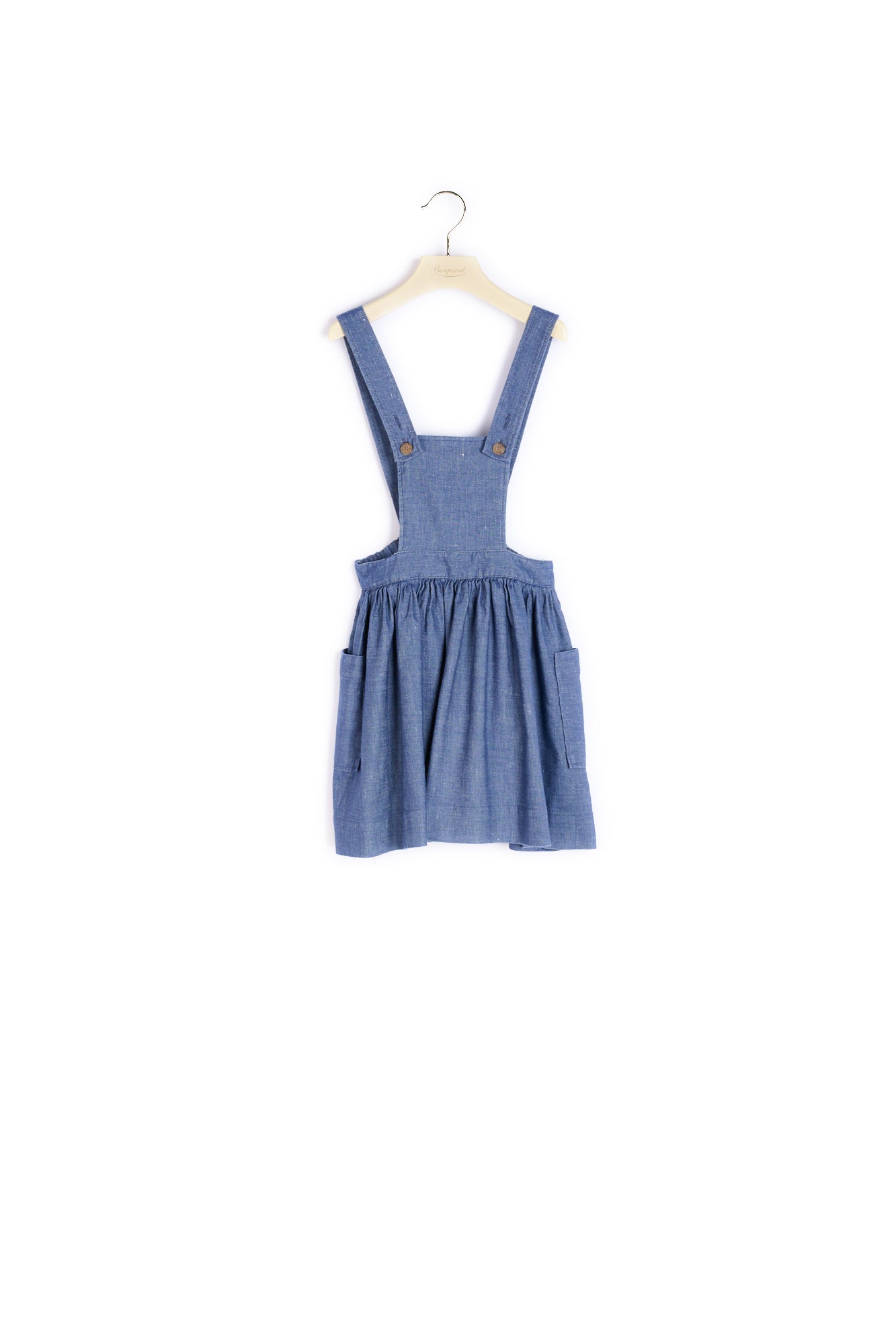 Robe tablier en twill fille - Bonpoint vintage