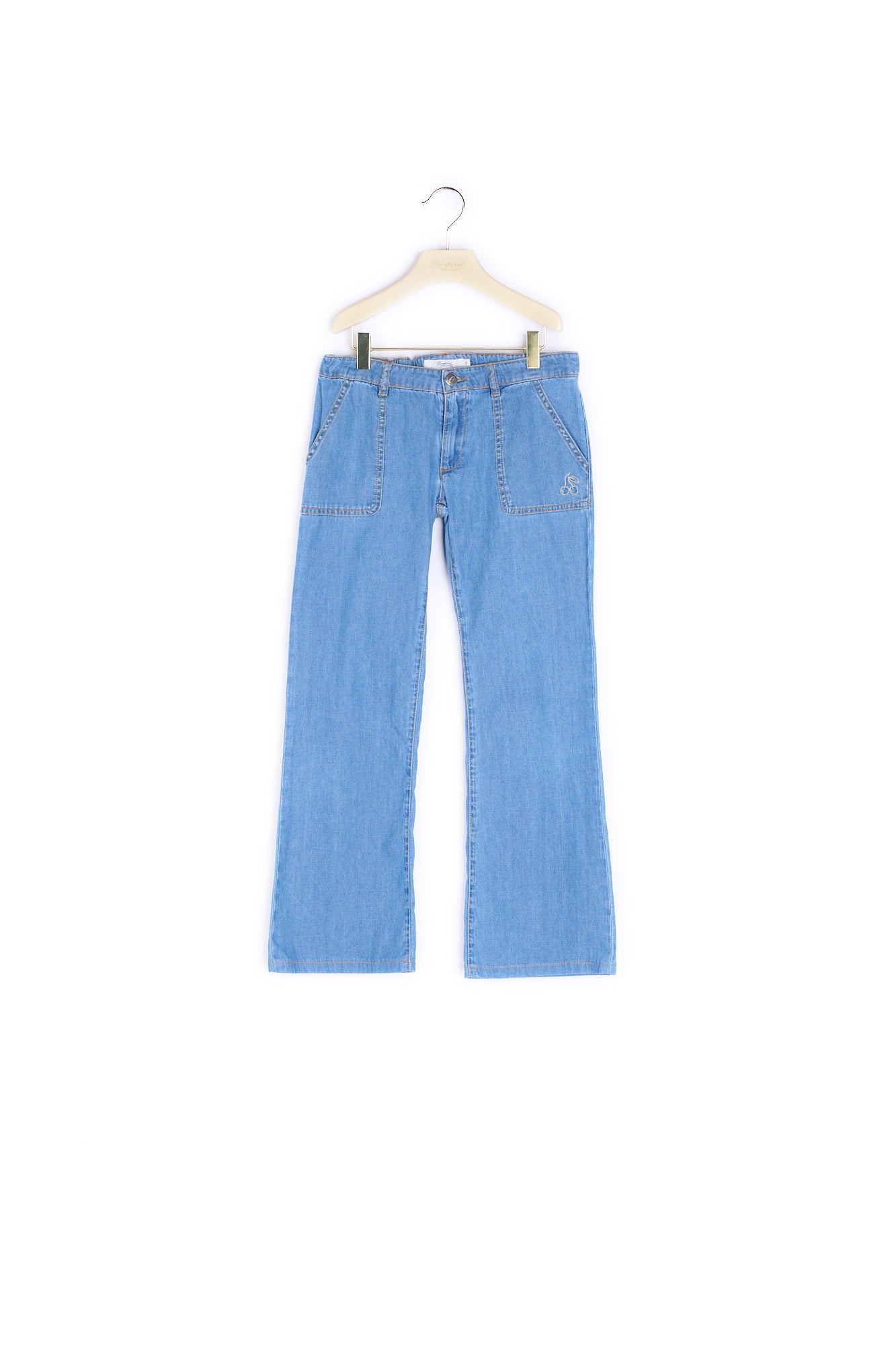 Jean évasé en denim léger fille - Bonpoint vintage