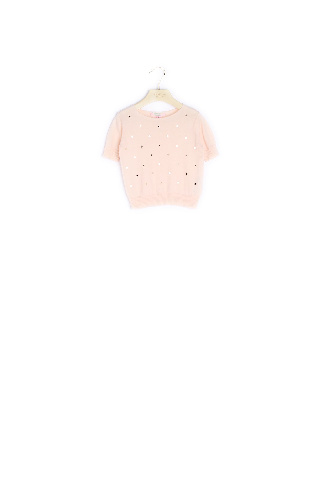 Pull manches courtes sequins - Bonpoint vintage