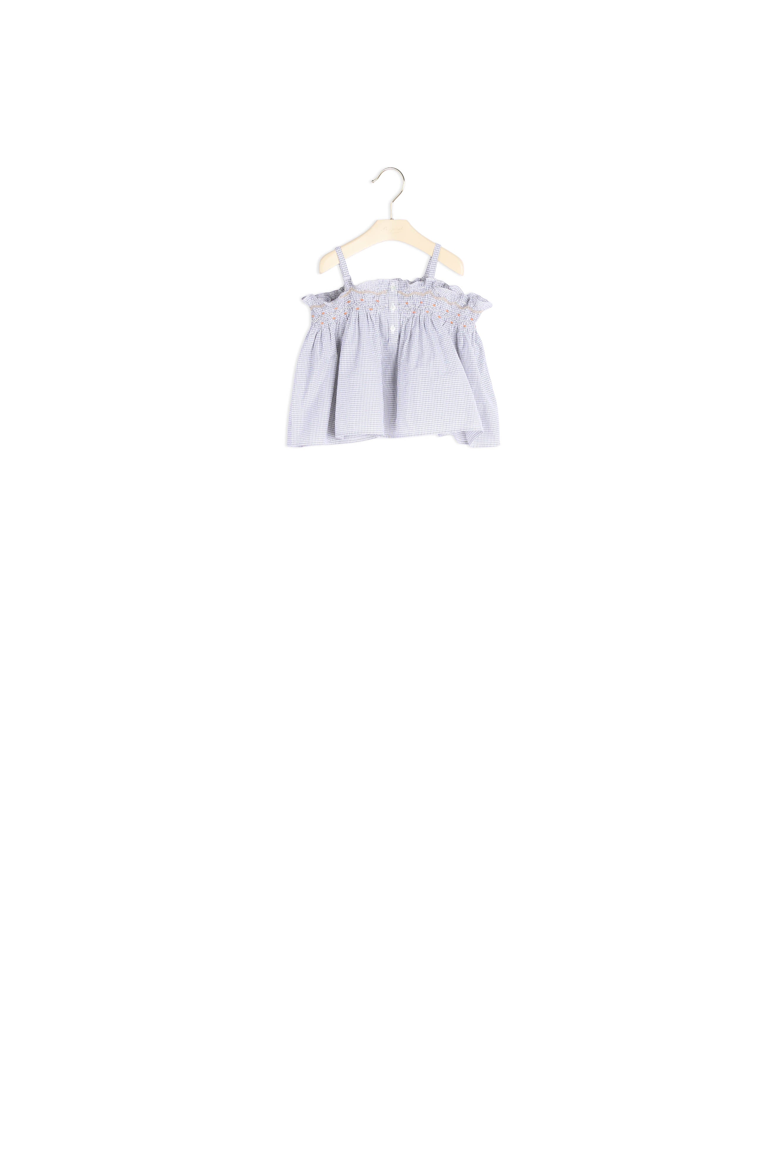 Blouse smockée et brodée main - Bonpoint vintage