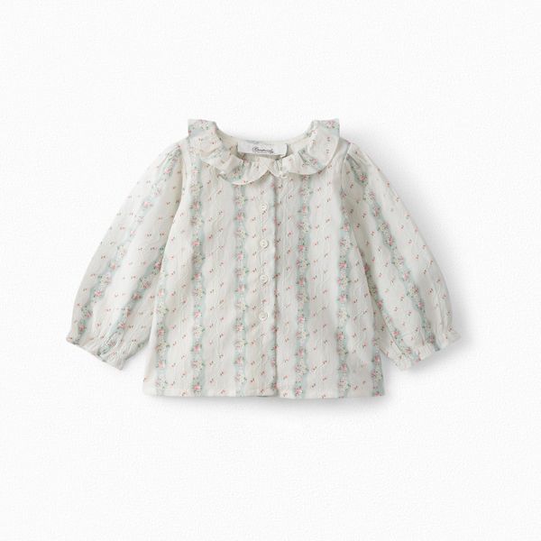 Blouse brodée et imprimée bébé - Bonpoint vintage