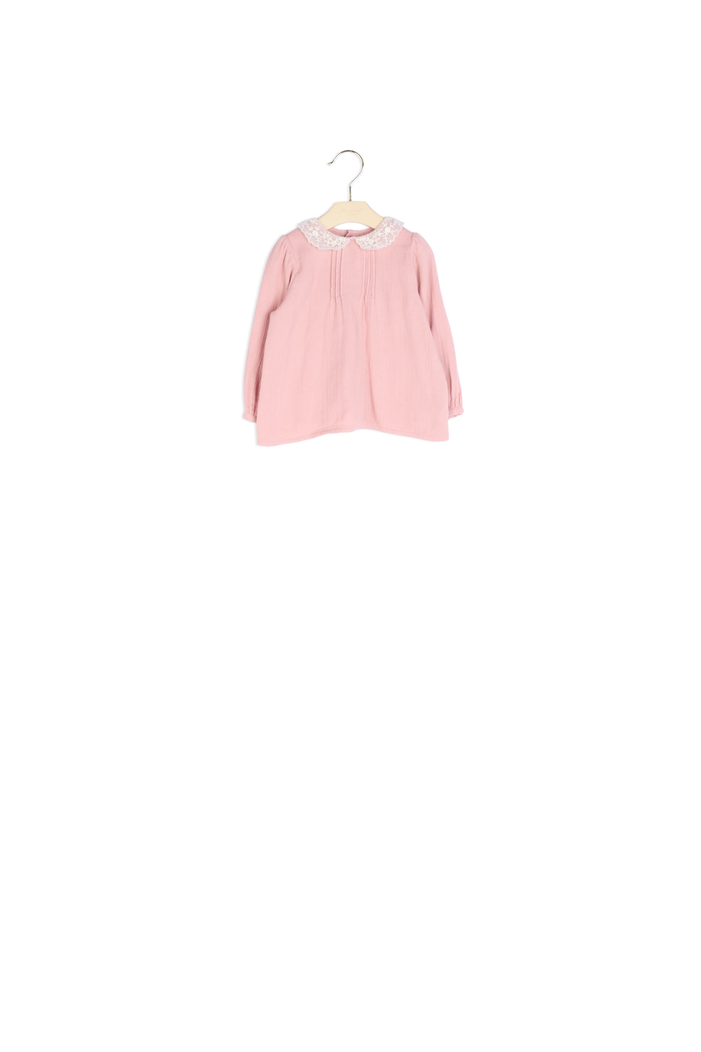 Blouse à col en tulle brodé - Bonpoint vintage