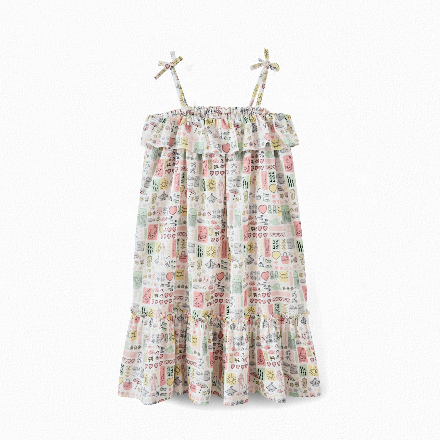 Robe en popeline imprimée fille - Bonpoint vintage