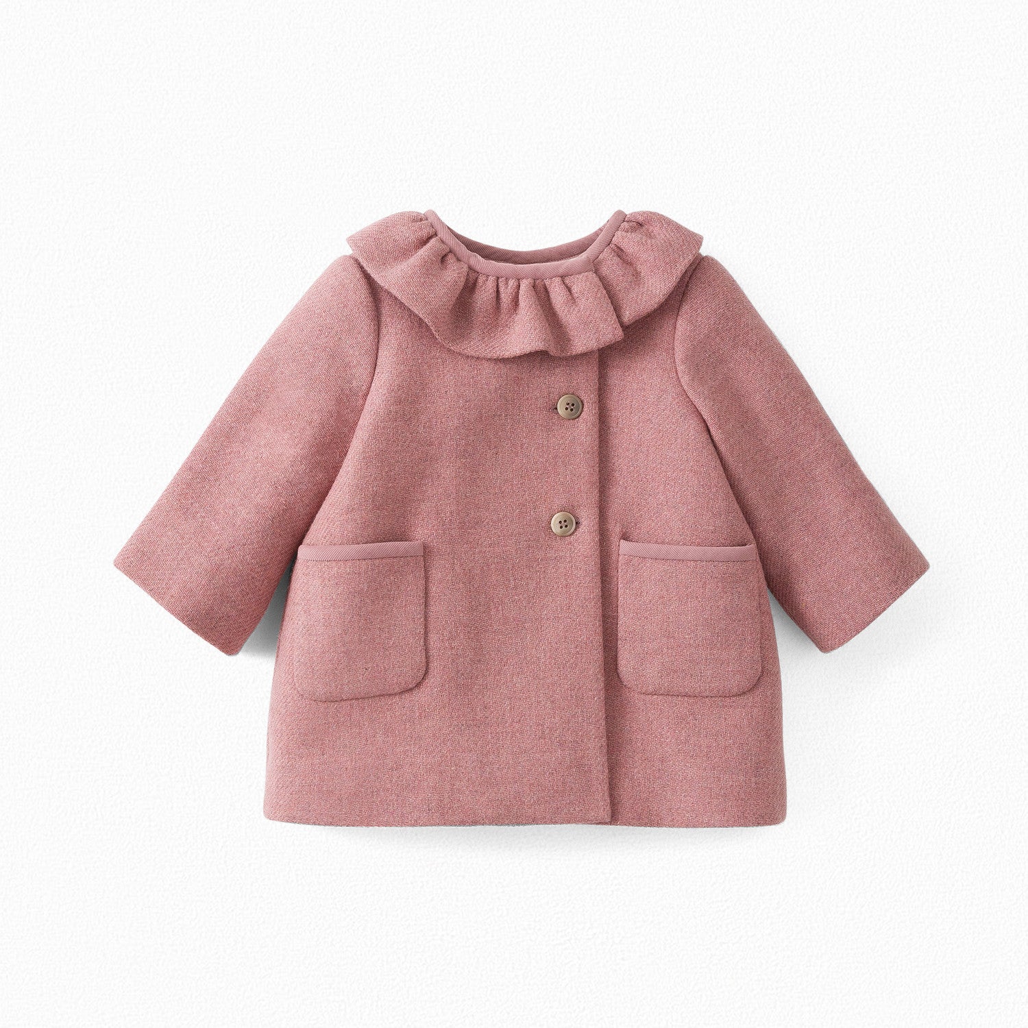 Manteau en laine sergée avec collerette - Bonpoint vintage