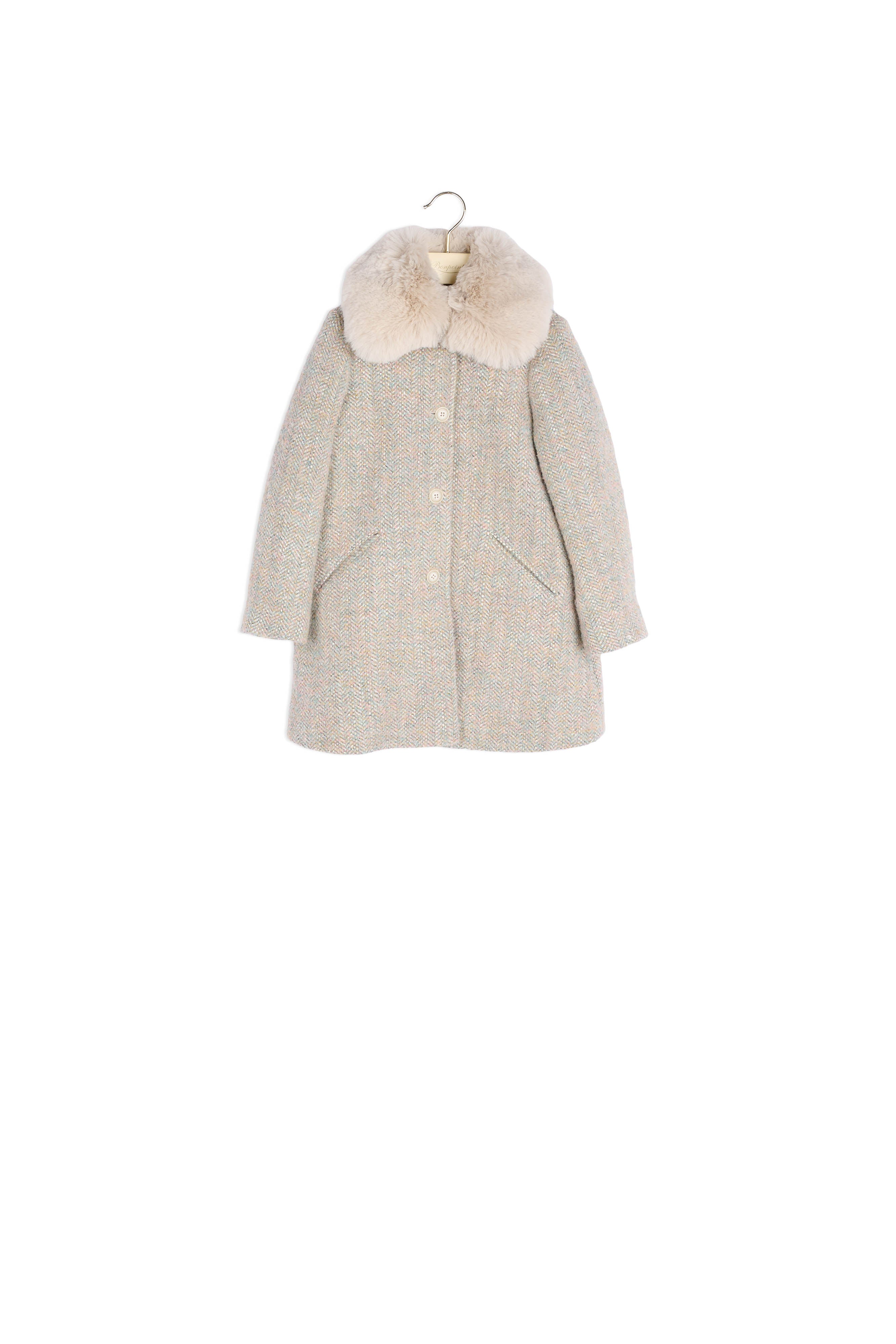 Manteau en tweed fantaisie fille - Bonpoint vintage