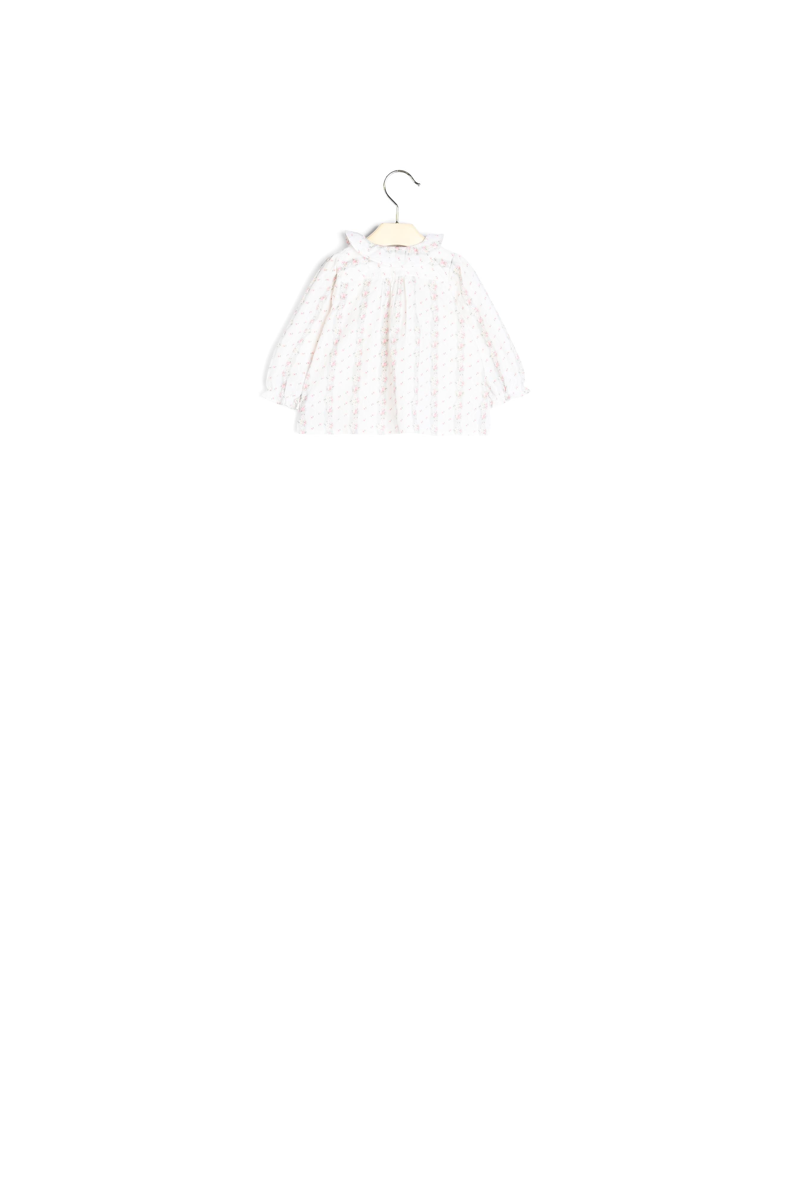 Blouse brodée et imprimée bébé - Bonpoint vintage