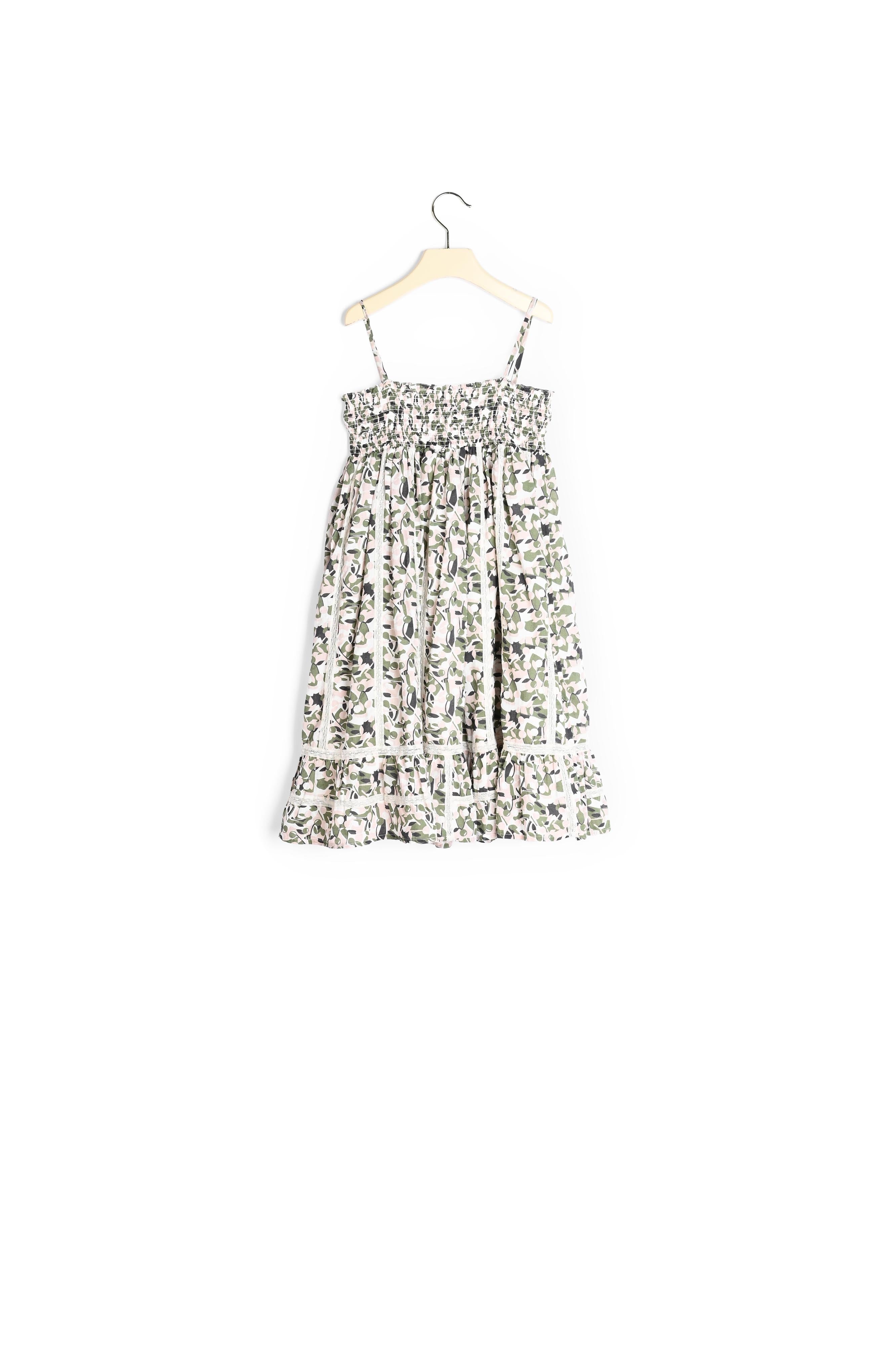 Robe longue avec smocks - Bonpoint vintage