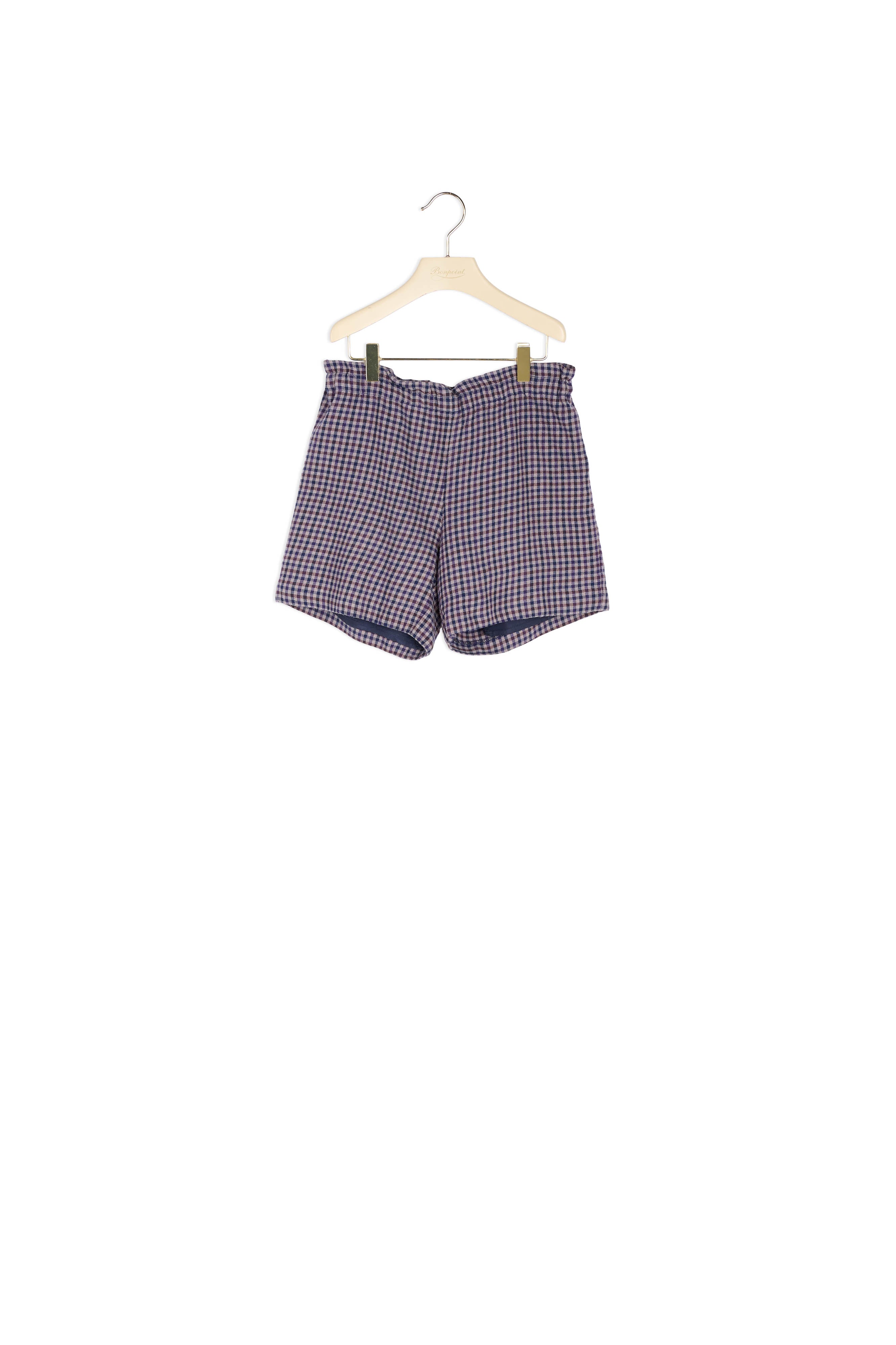 Short à carreaux en laine mélangée - Bonpoint vintage