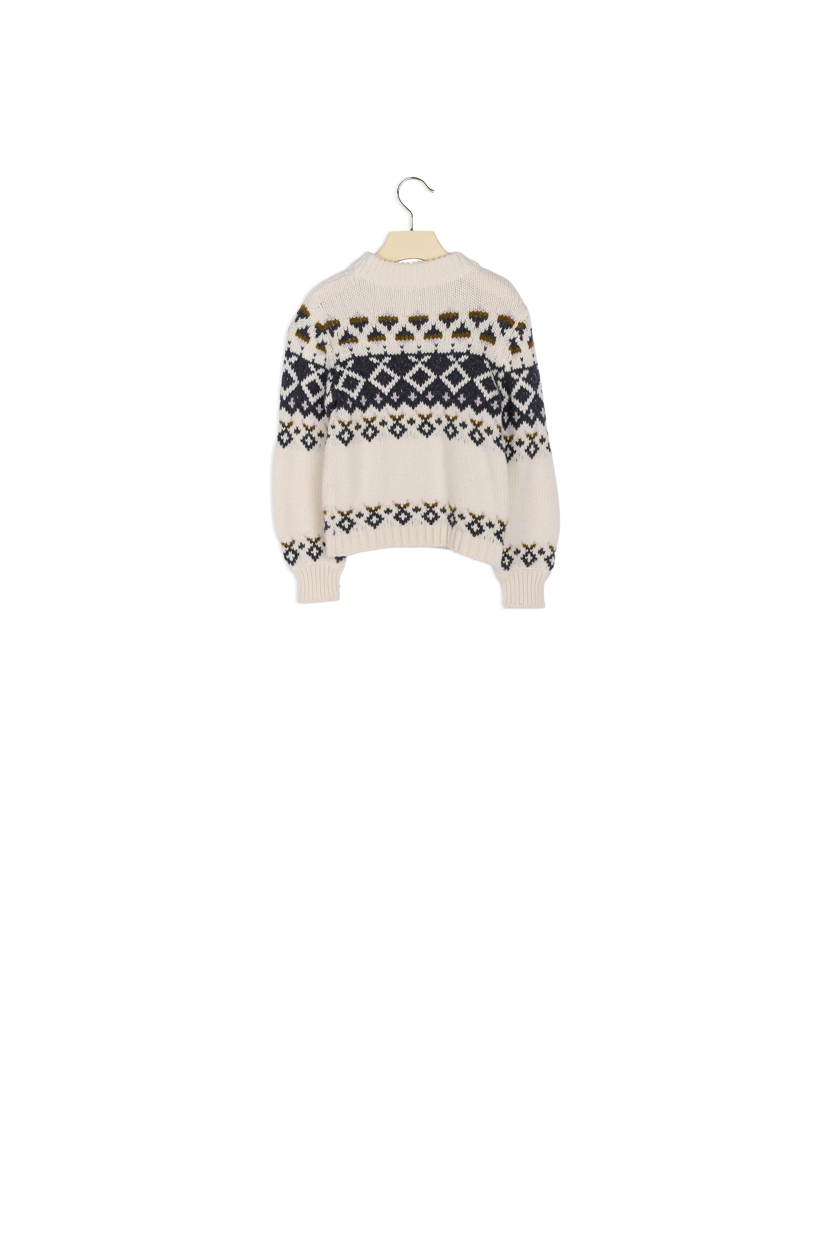 Pull laine et cachemire jacquard fille - Bonpoint vintage