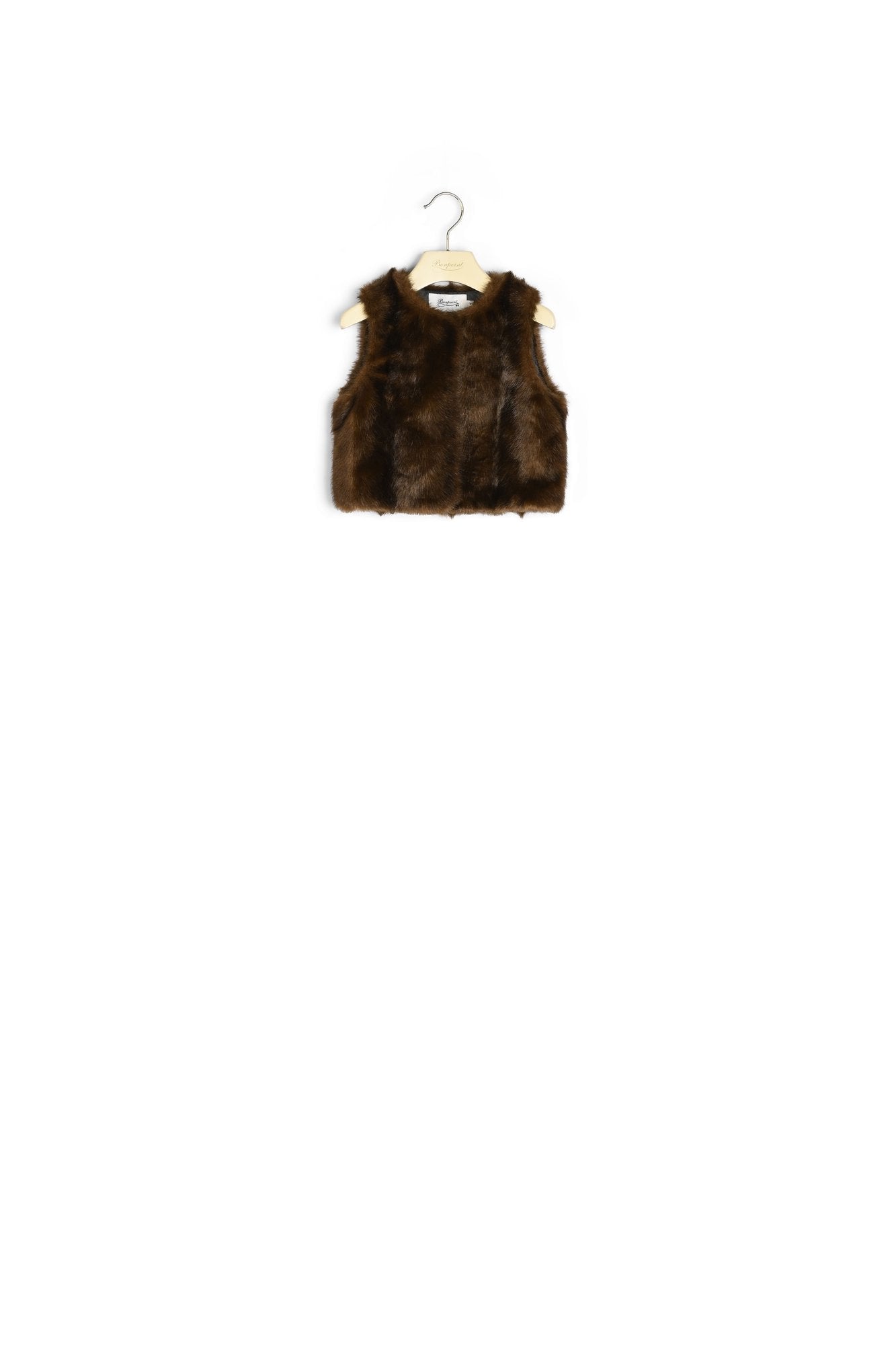Gilet sans manches en fausse fourrure - Bonpoint vintage