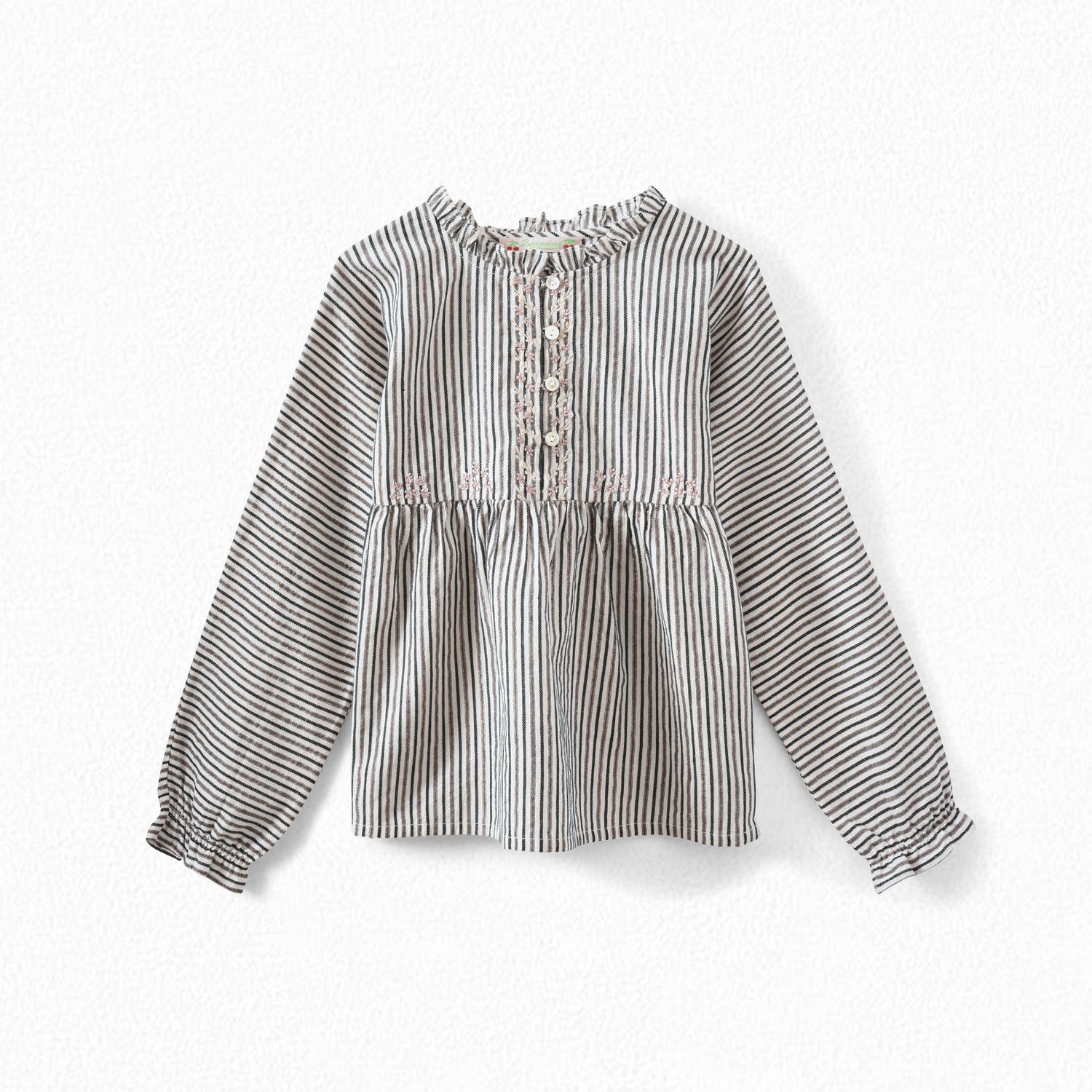 Blouse brodée main fille - Bonpoint vintage