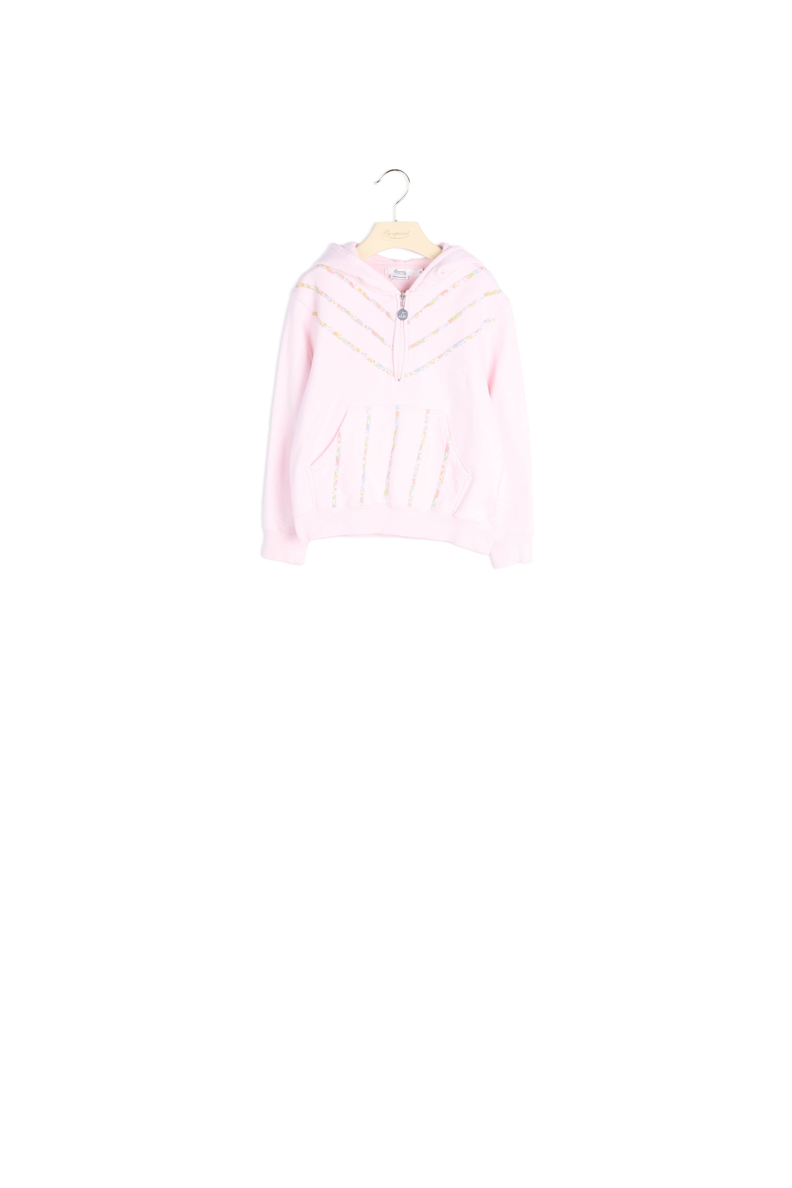 Sweatshirt avec bandes de tissu Liberty - Bonpoint vintage