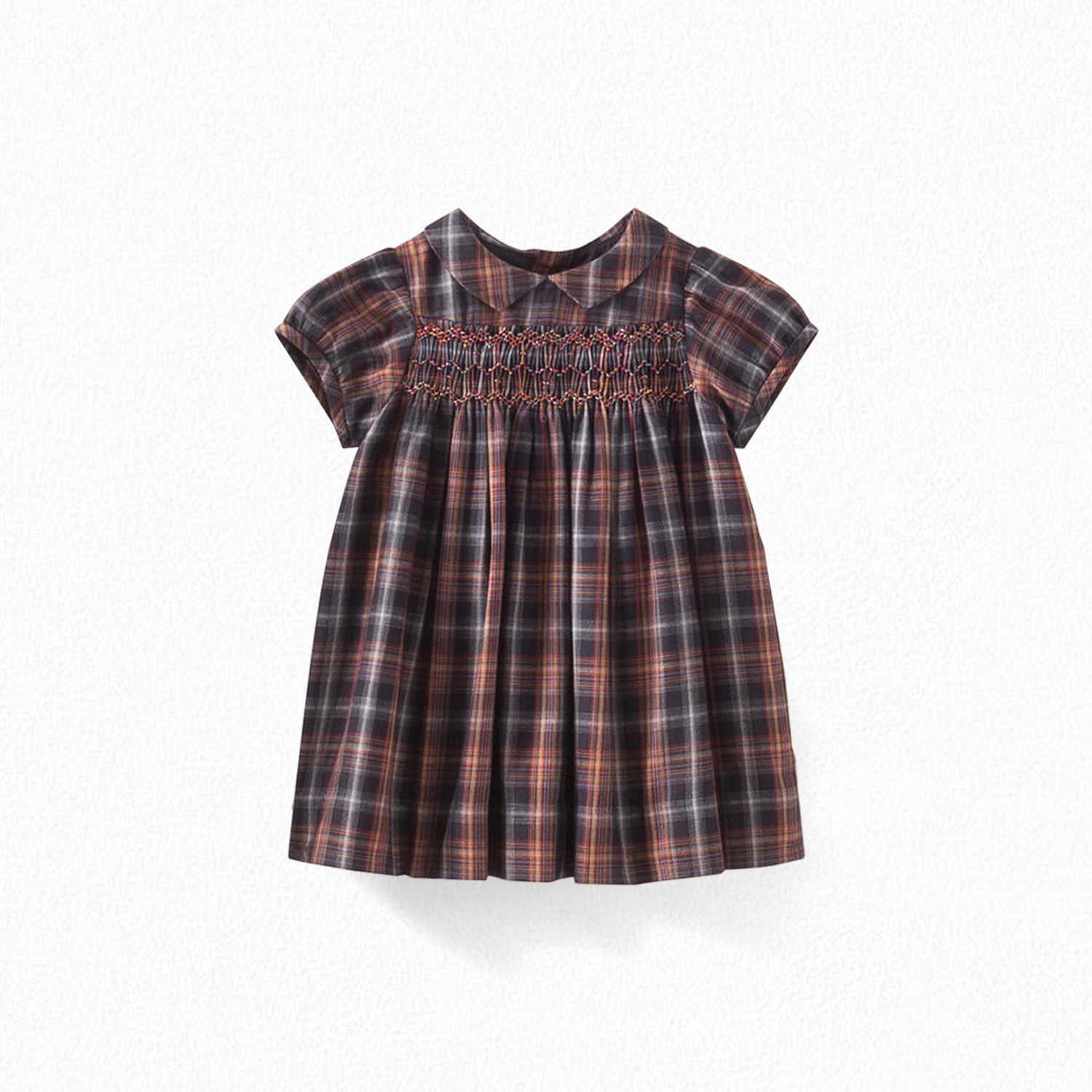 Robe smockée en coton émerisé - Bonpoint vintage