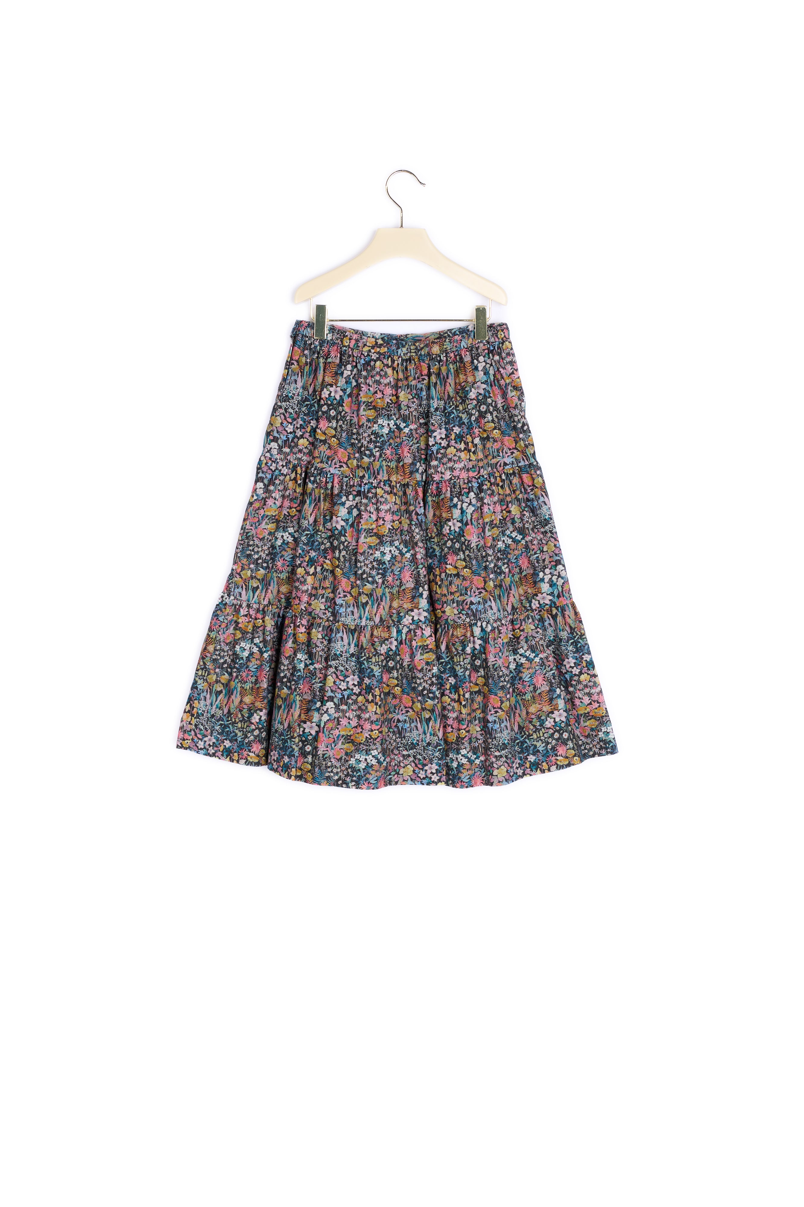 Jupe velours milleraies tissu Liberty - Bonpoint vintage