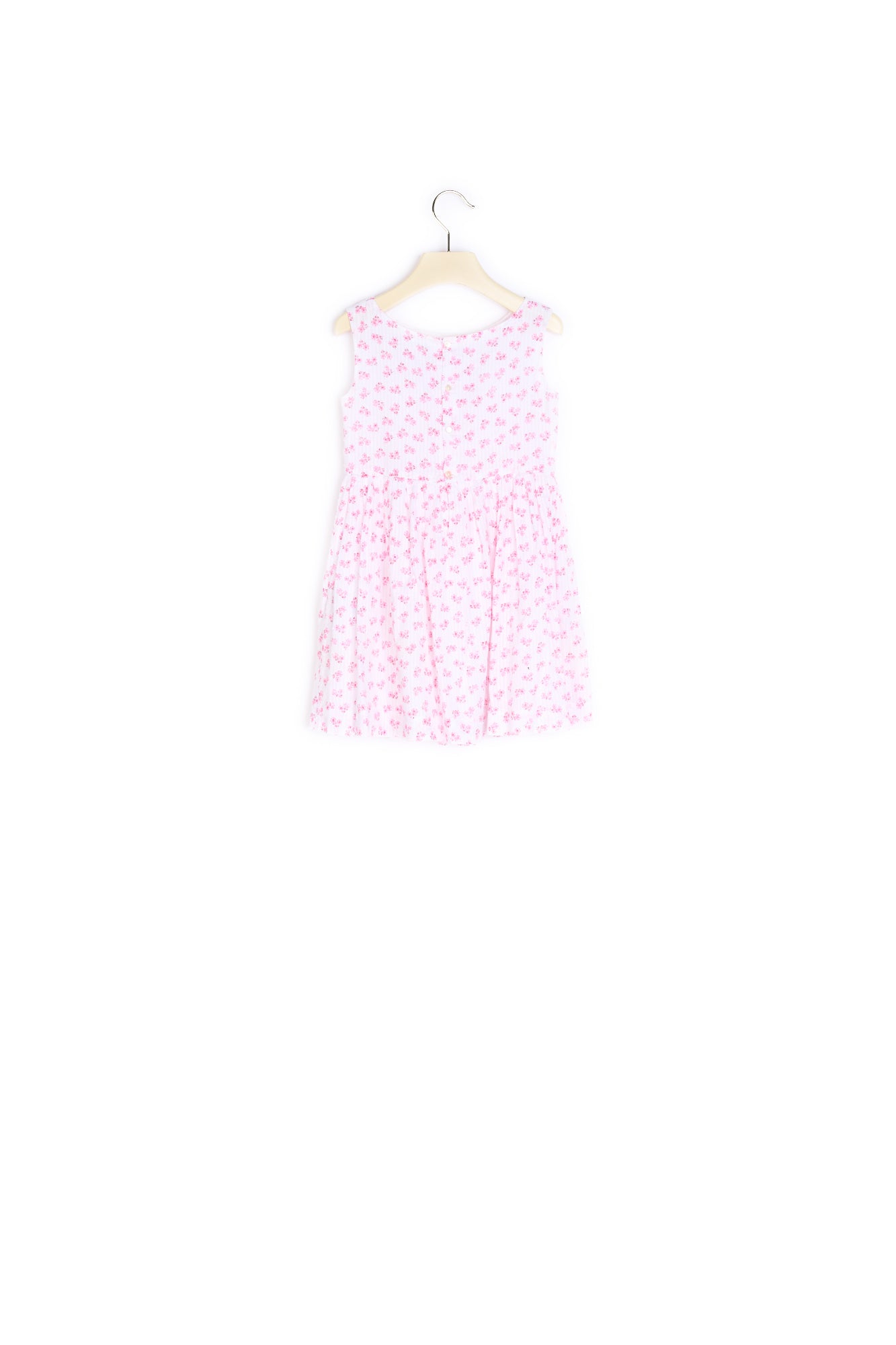Robe en voile plumetis imprimé fille blanc - Bonpoint vintage