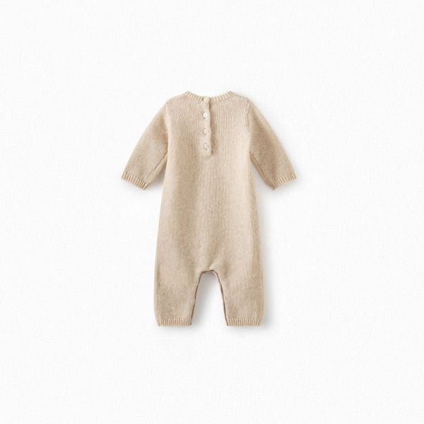 Combinaison avec cerise bébé naturel - Bonpoint vintage