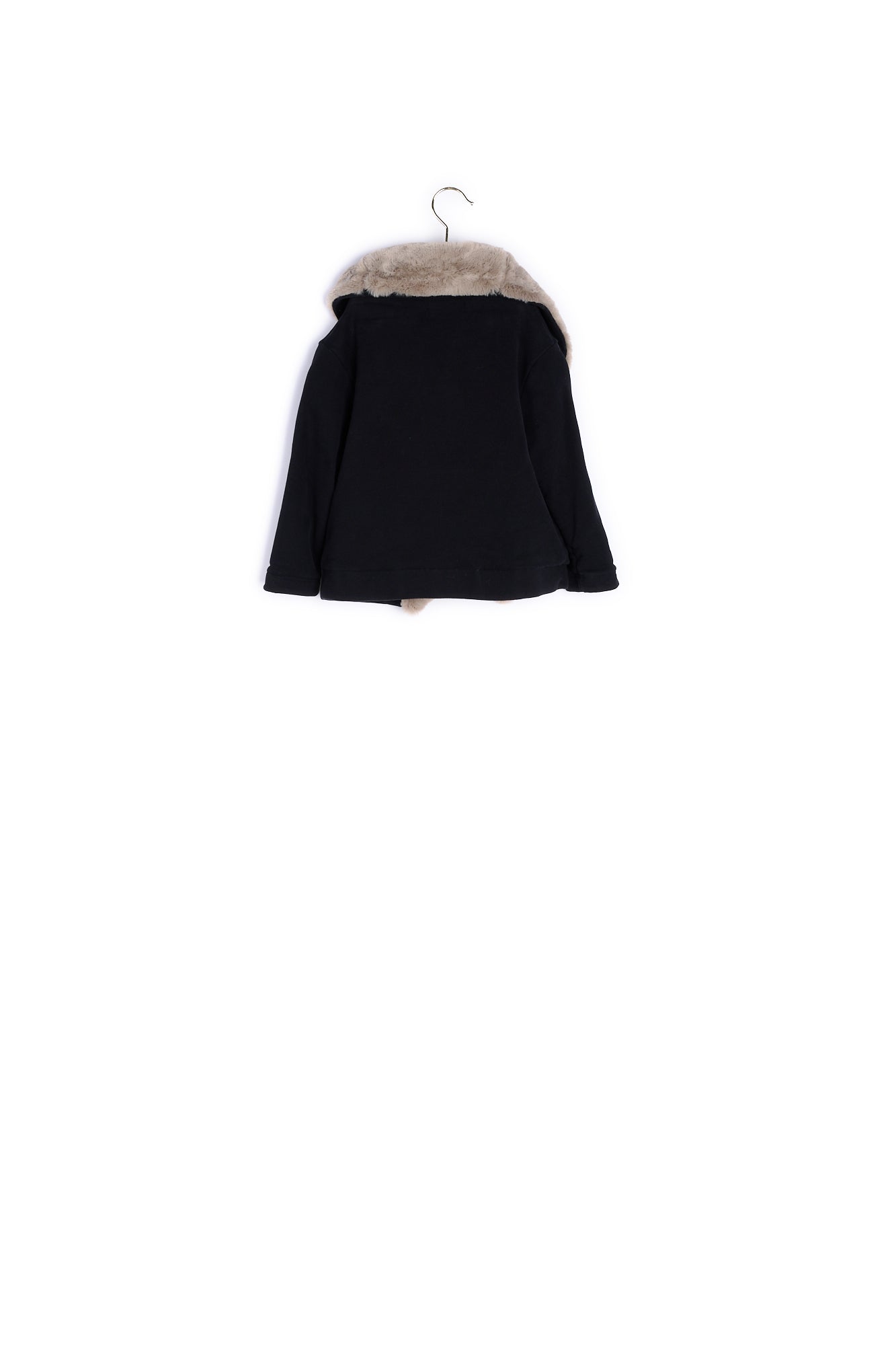 Sweat en molleton doux fille noir - Bonpoint vintage