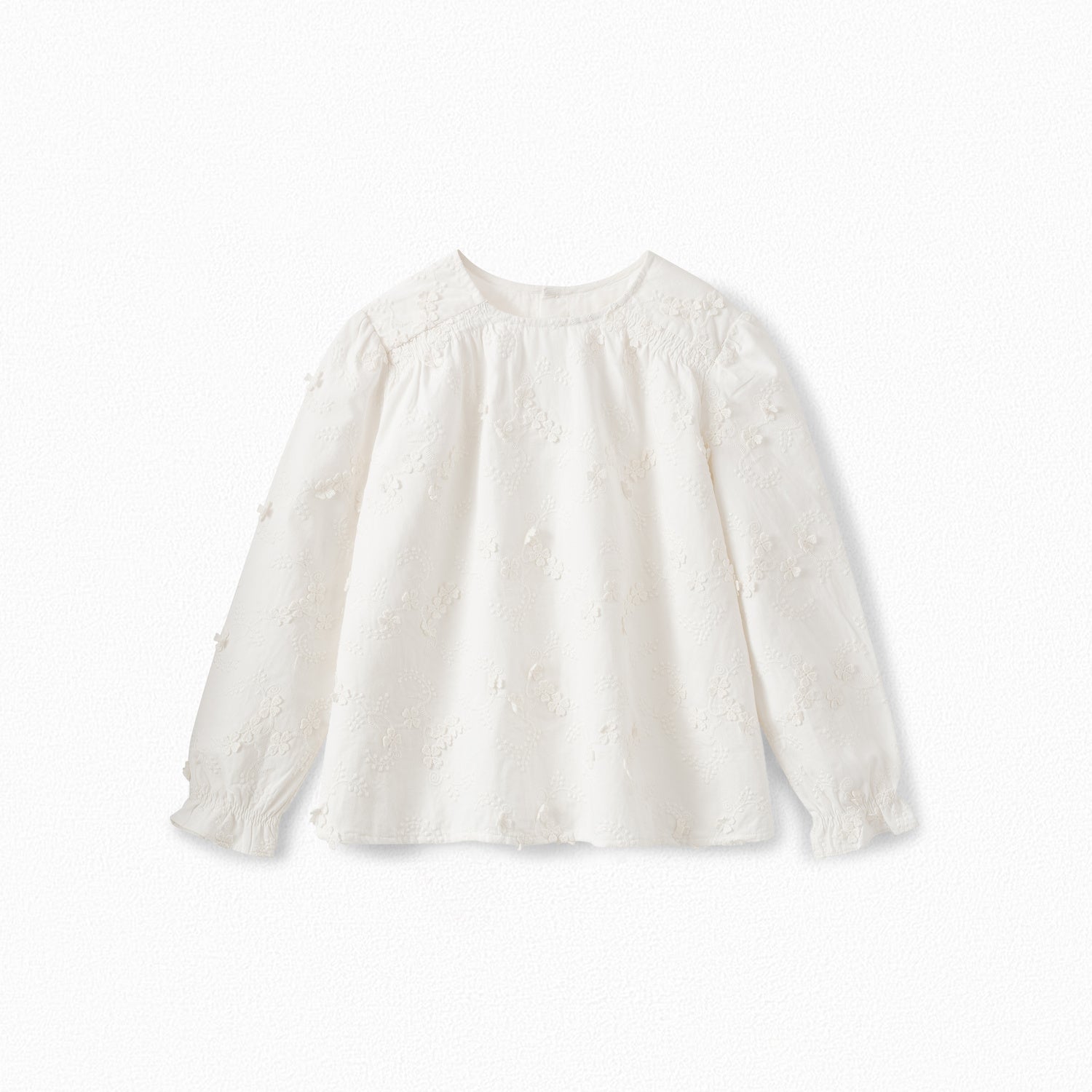 Blouse twill brodé - Bonpoint vintage