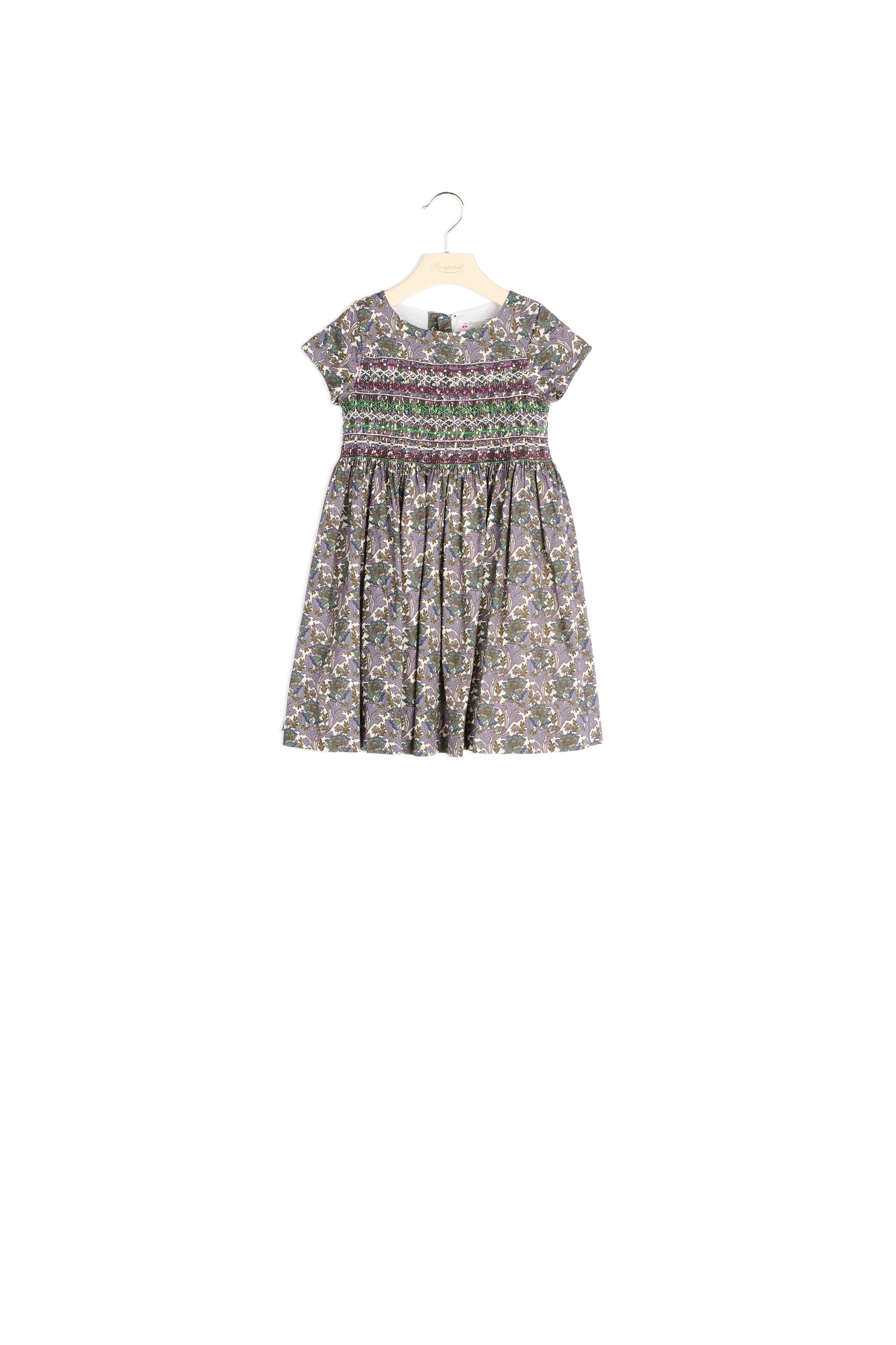 Robe smockée en tissu Liberty - Bonpoint vintage