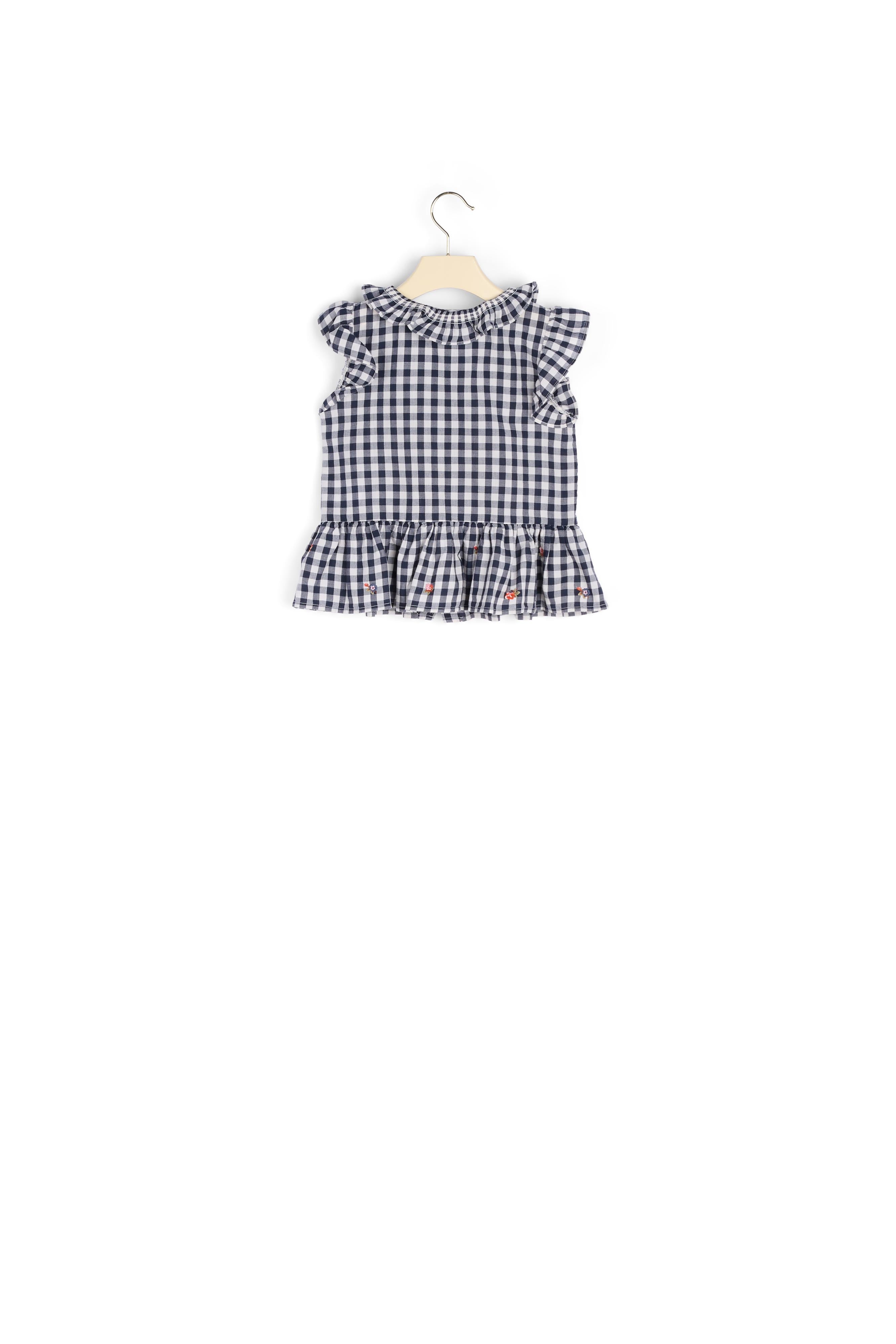 Chemisier à carreaux et volants - Bonpoint vintage