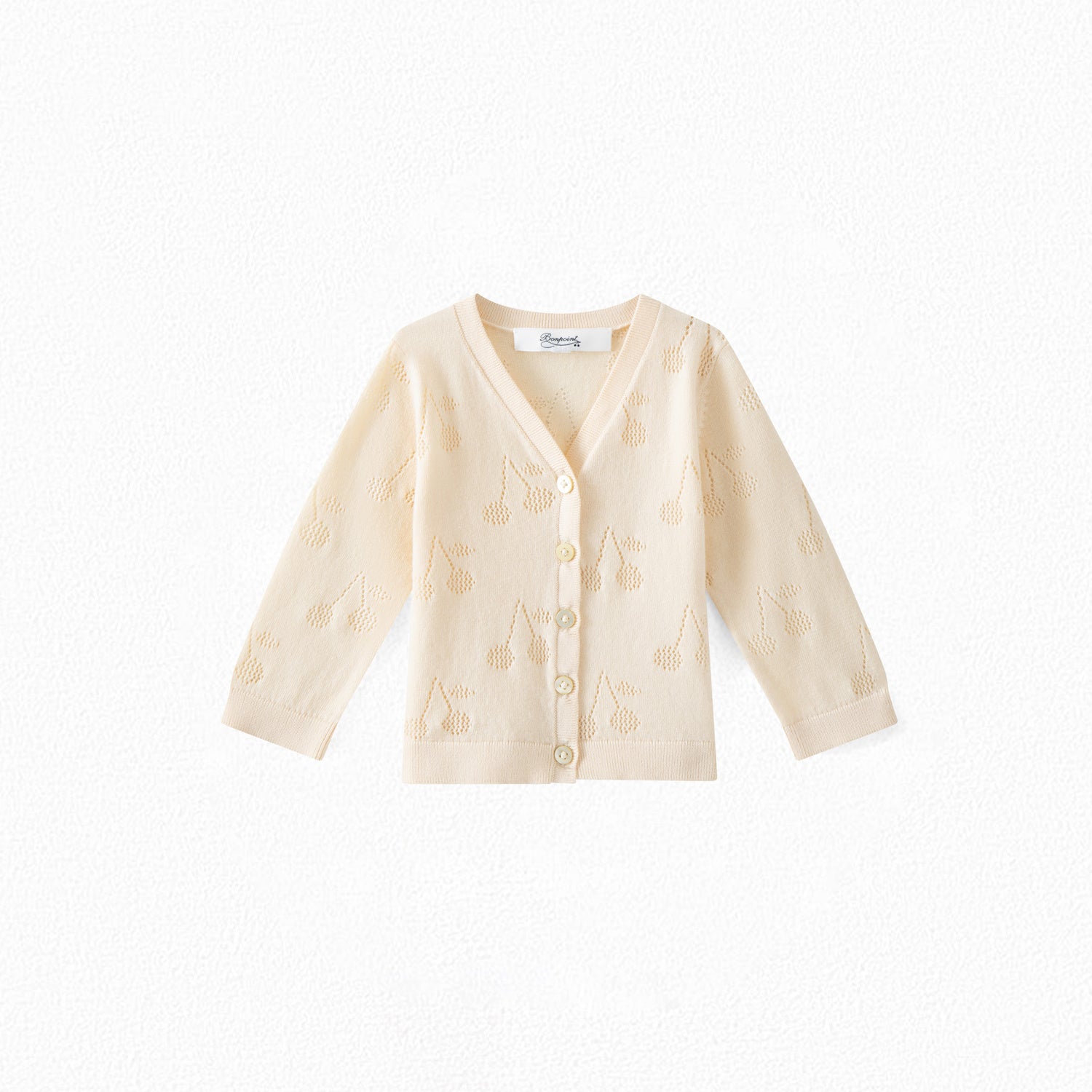 Cardigan en coton ajouré - Bonpoint vintage