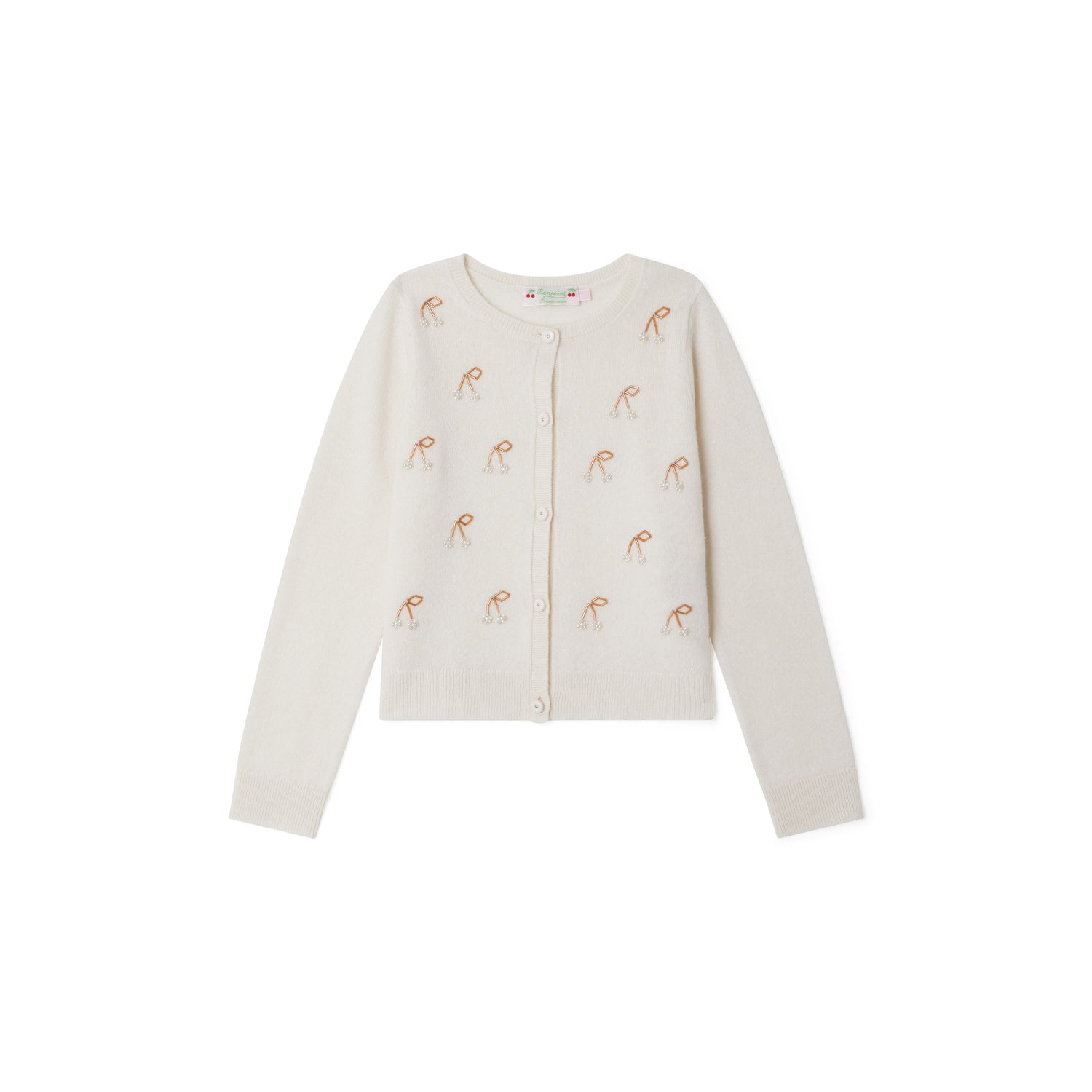 Cardigan à perles brodées - Bonpoint vintage